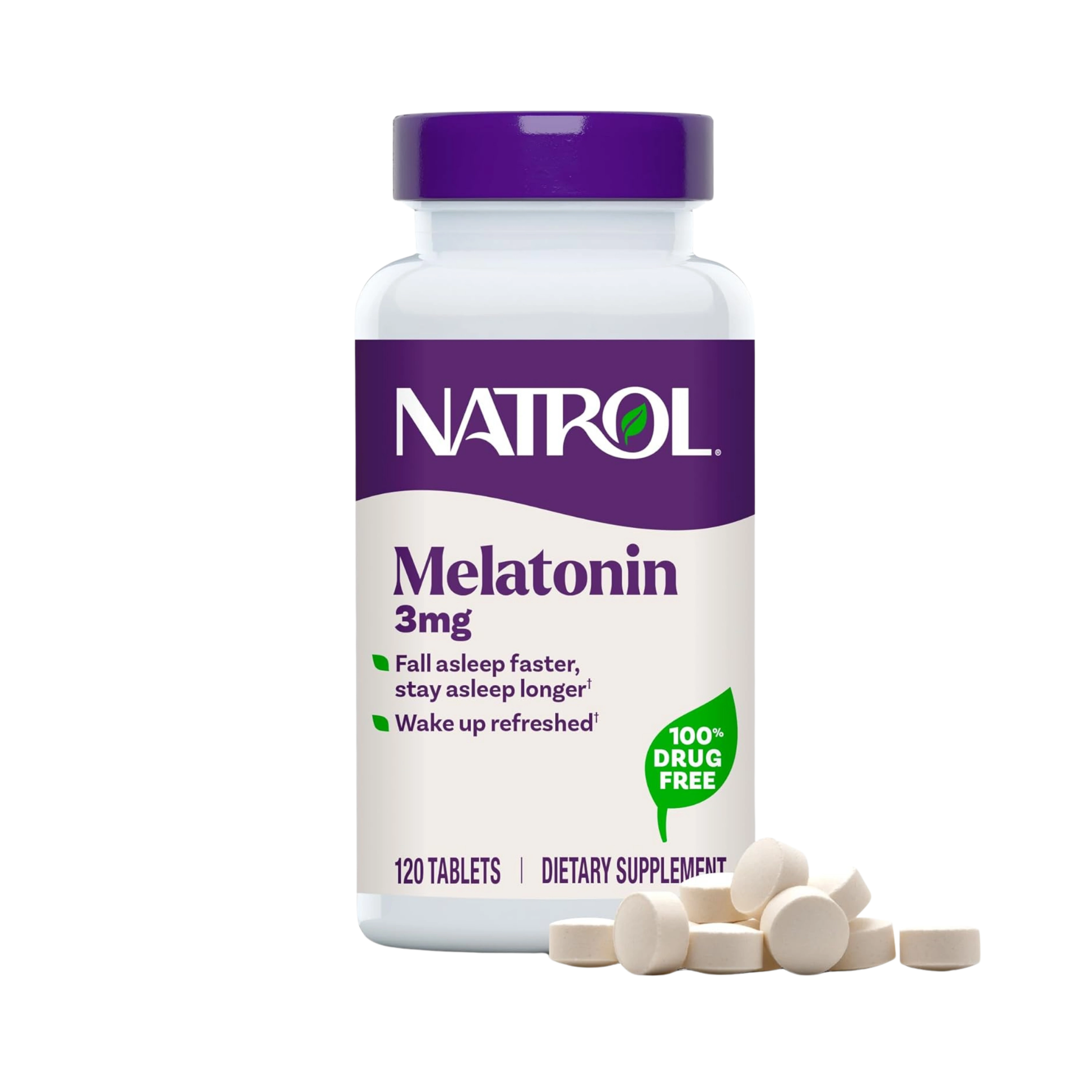 Natrol, Melatonin, 3 mg, 120 Tablets