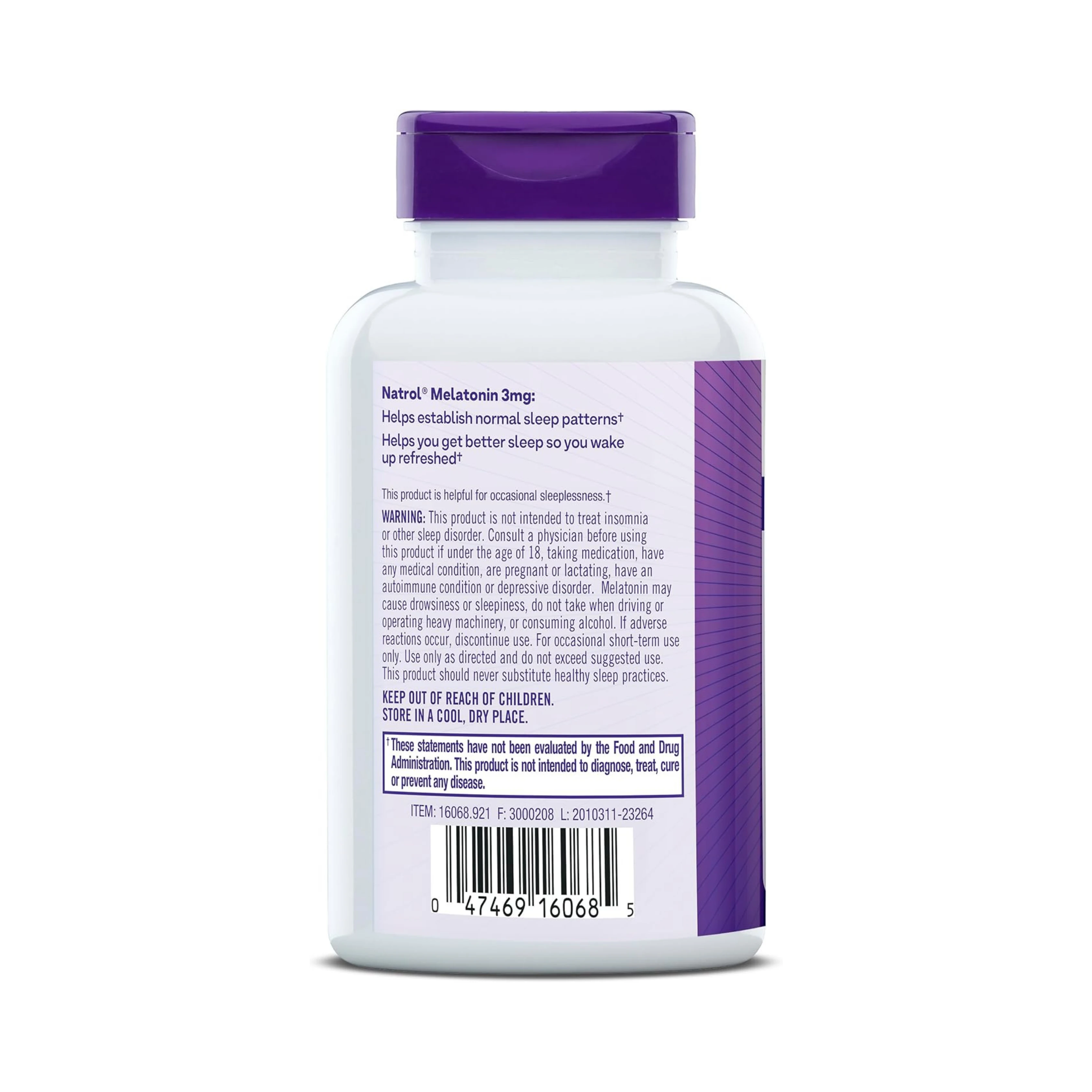 Natrol, Melatonin, 3 mg, 240 Tablets