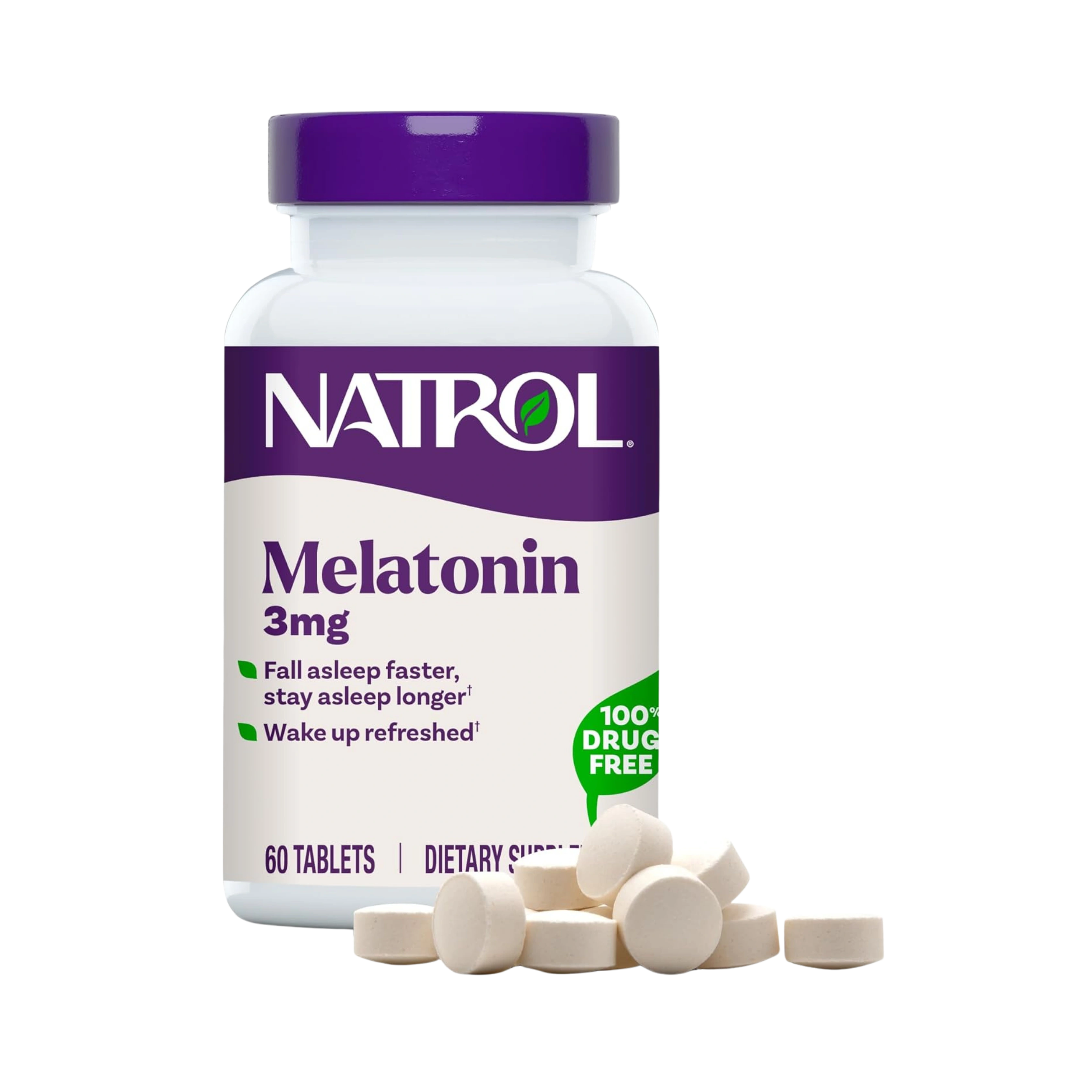 Natrol, Melatonin, 3 mg, 60 Tablets