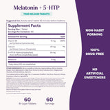 Natrol, Melatonin + 5-HTP, Advanced, Time Release, 60 Tablets