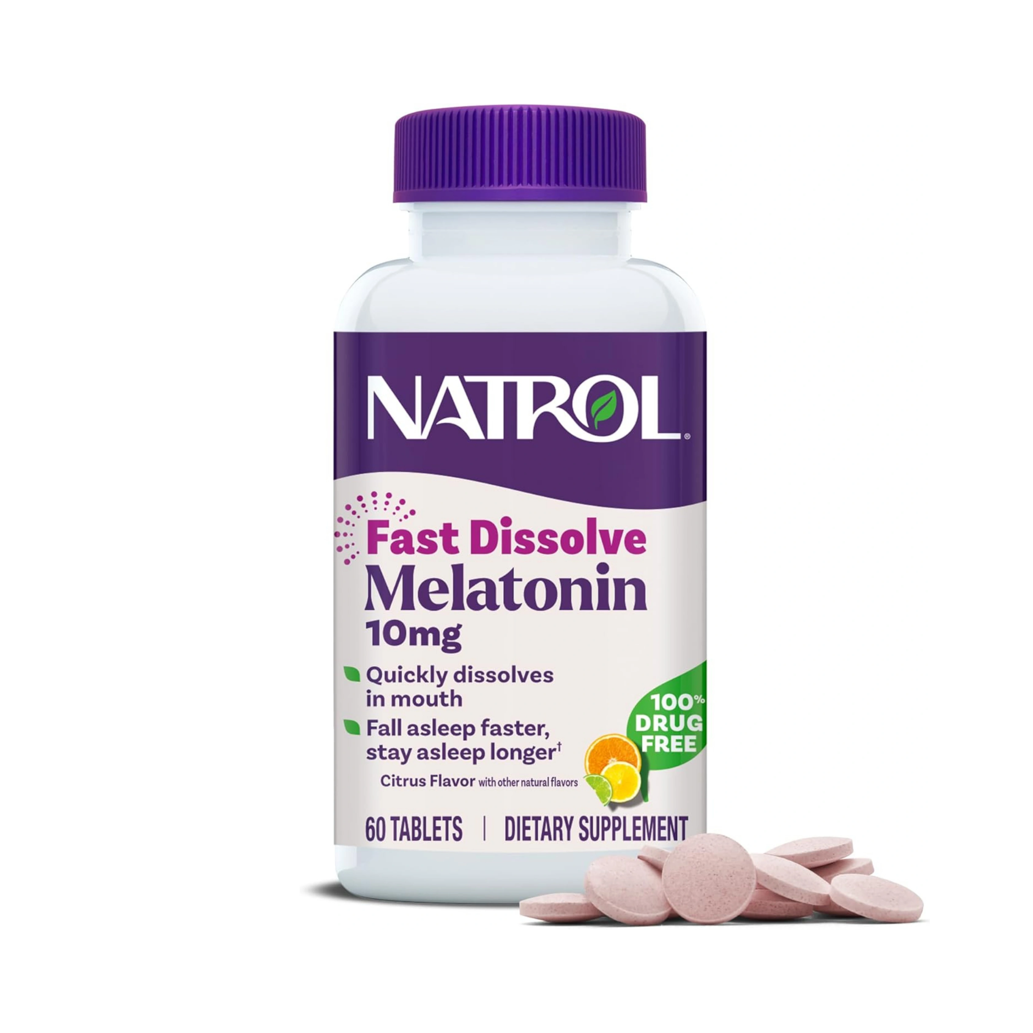 Natrol, Melatonin, Citrus, 10 mg, 60 Table