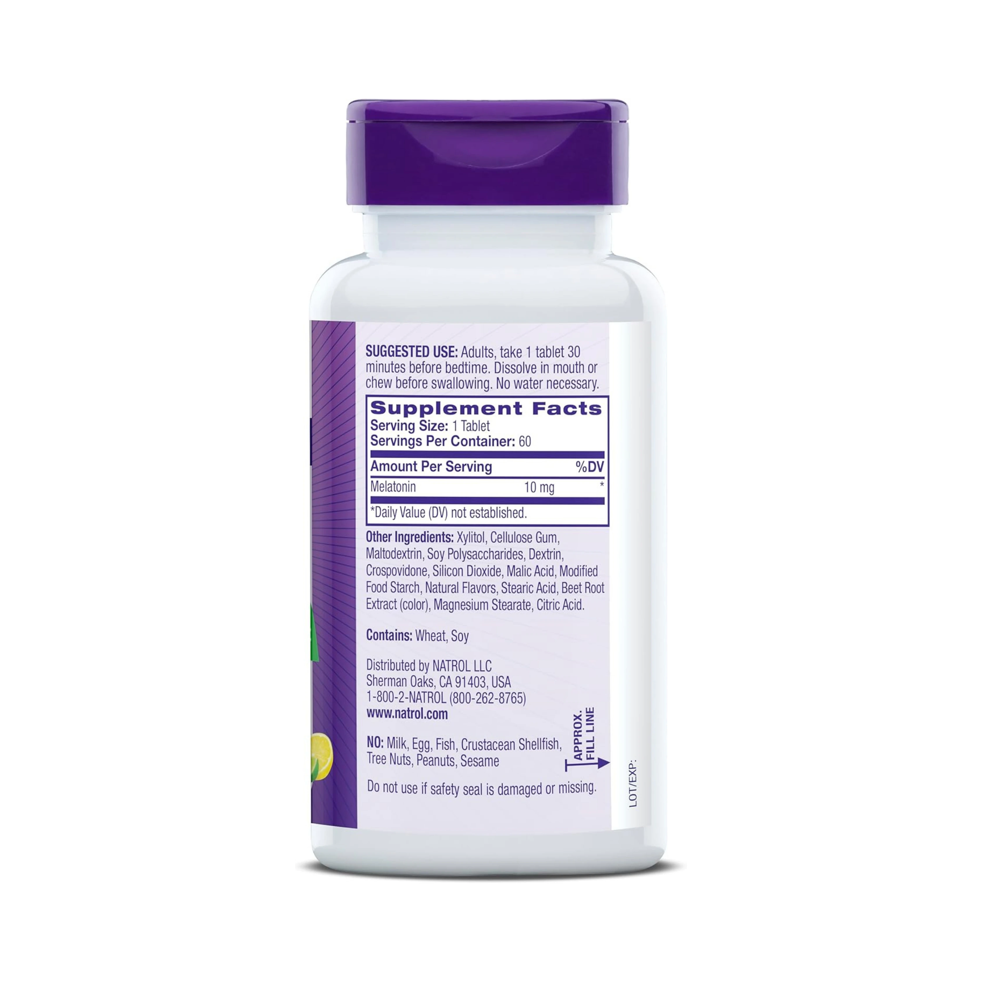 Natrol, Melatonin, Citrus, 10 mg, 60 Table