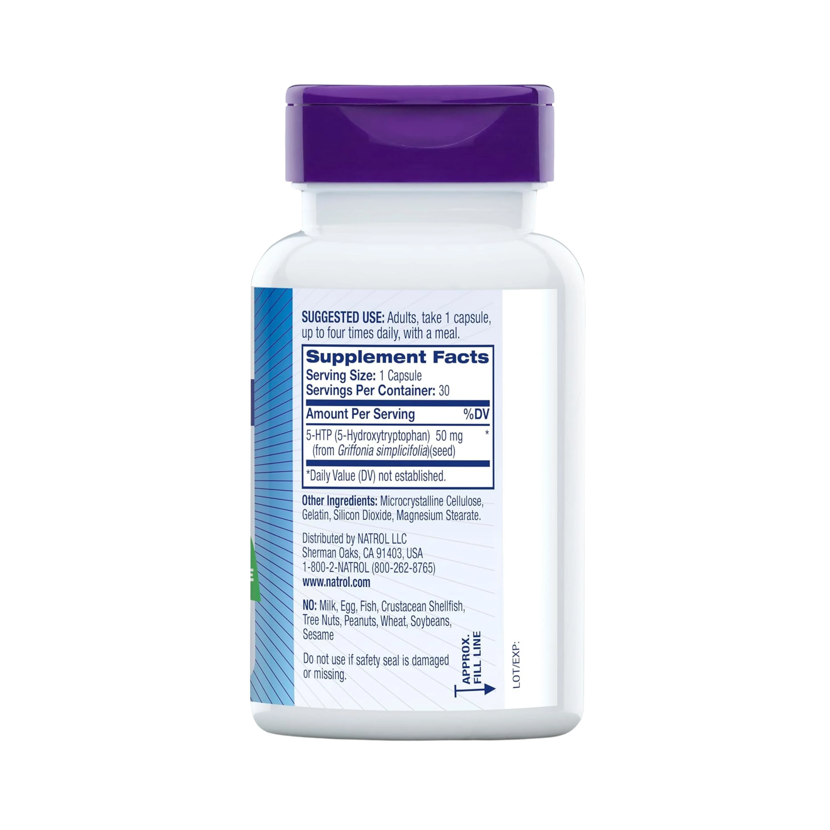 Natrol, Mood & Stress 5-HTP, 50mg, 30 Capsules
