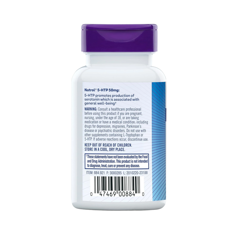 Natrol, Mood & Stress 5-HTP, 50mg, 30 Capsules