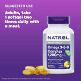 Natrol,  Omega 3-6-9 Complex, Lemon Flavor 1,200 Mg, 90 Softgels