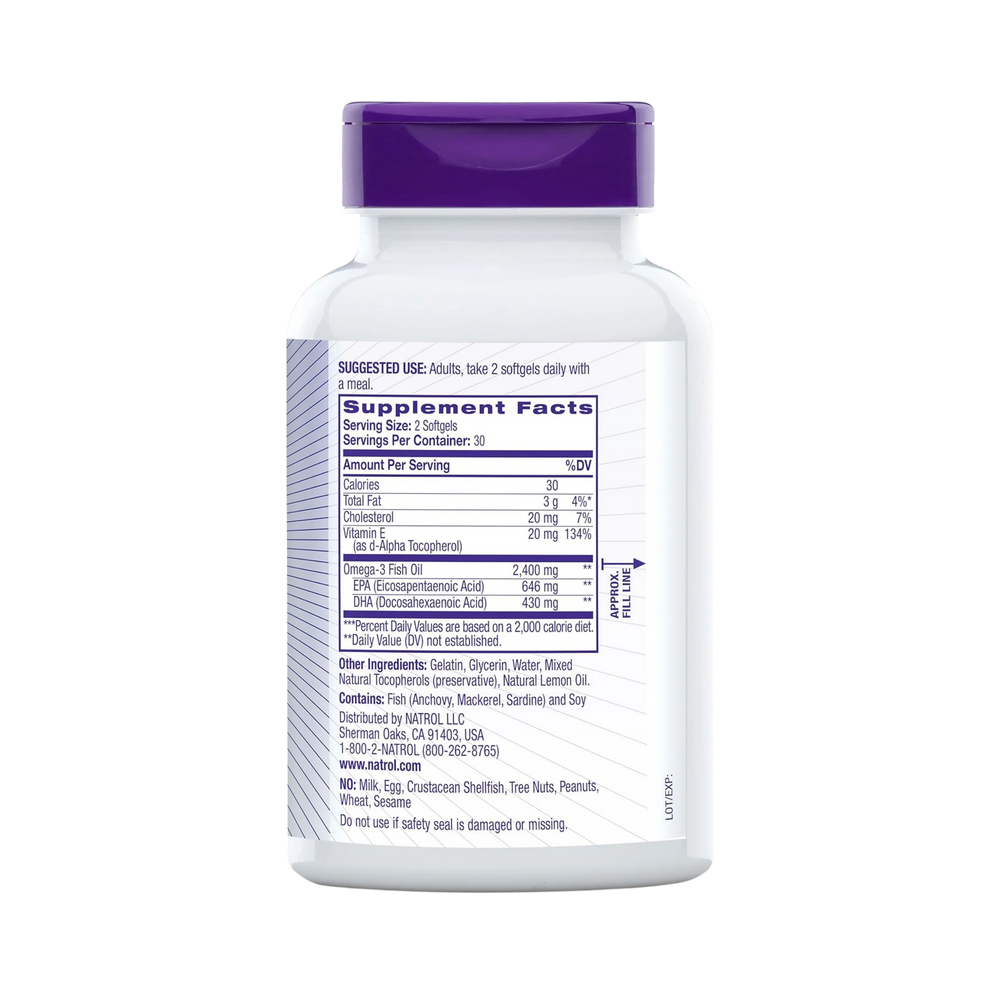 Natrol, Omega-3 Extreme, Lemon 60 Softgels