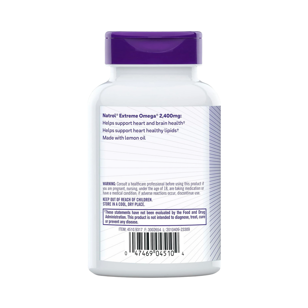Natrol, Omega-3 Extreme, Lemon 60 Softgels