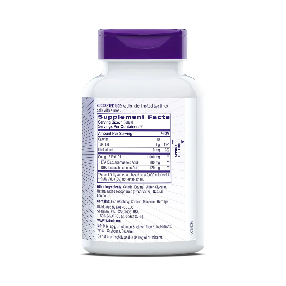 Natrol, Omega-3 Fish Oil, 1000 mg, 90 Softgels