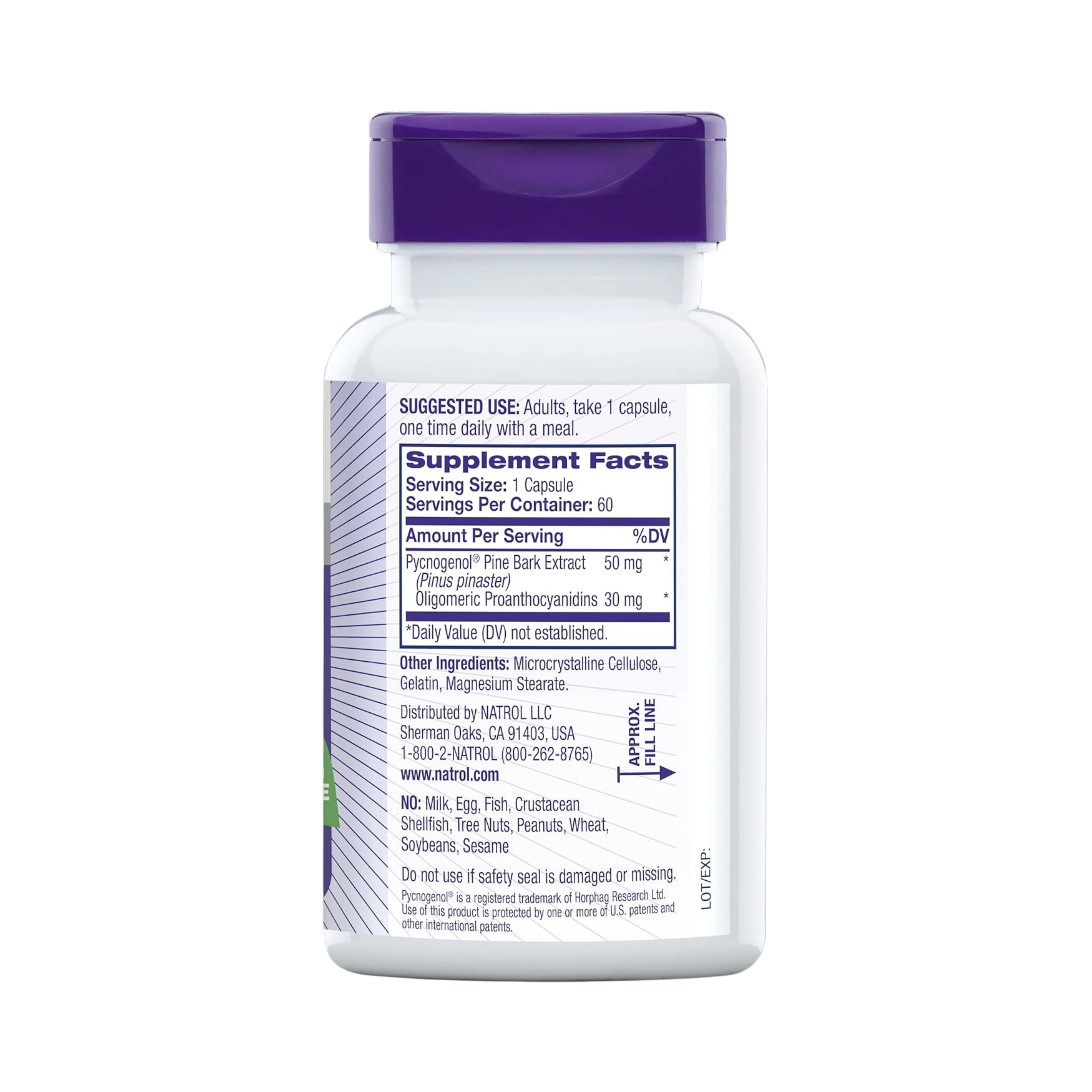 Natrol,  Pycnogenol 50mg, 60 Capsules