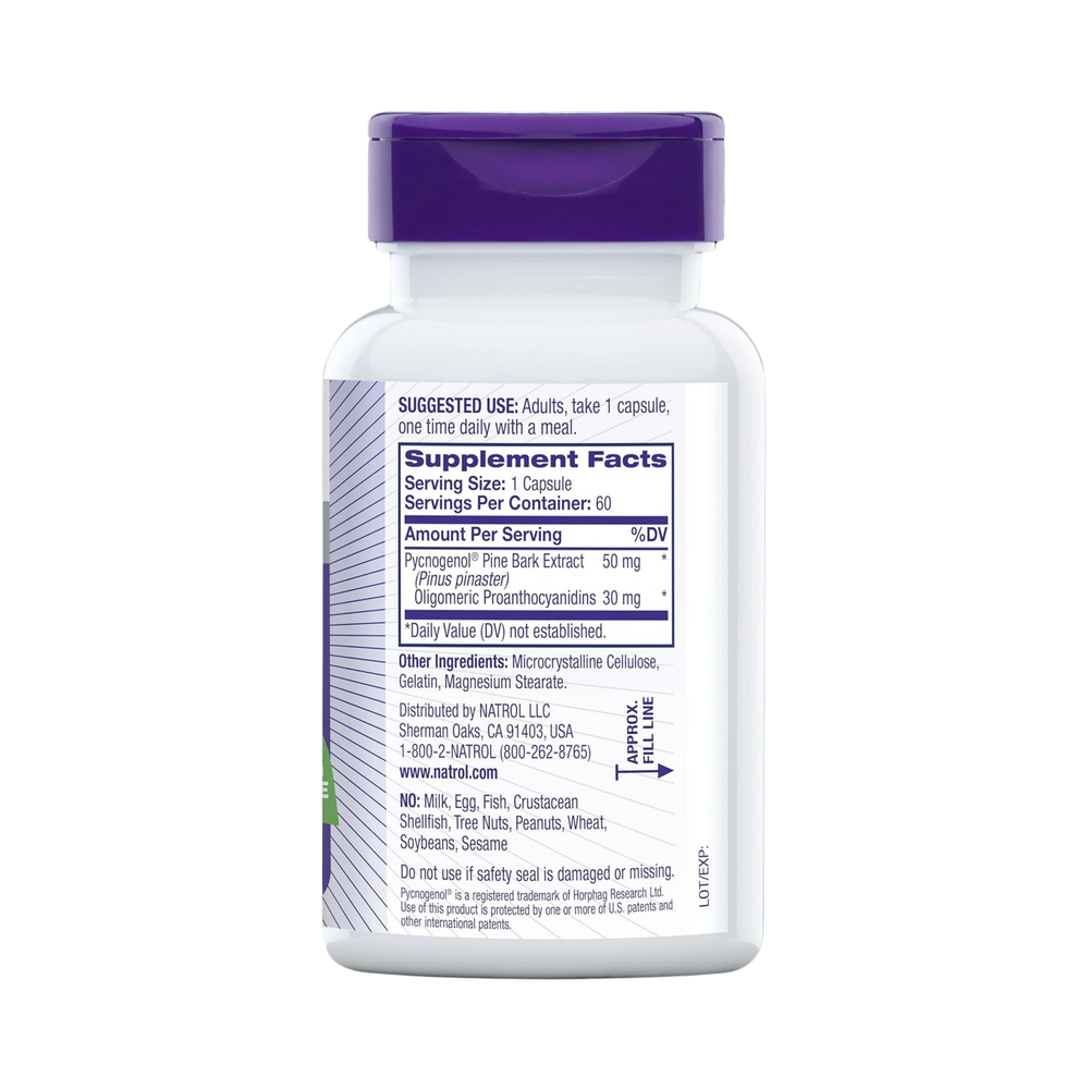 Natrol,  Pycnogenol 50mg, 60 Capsules