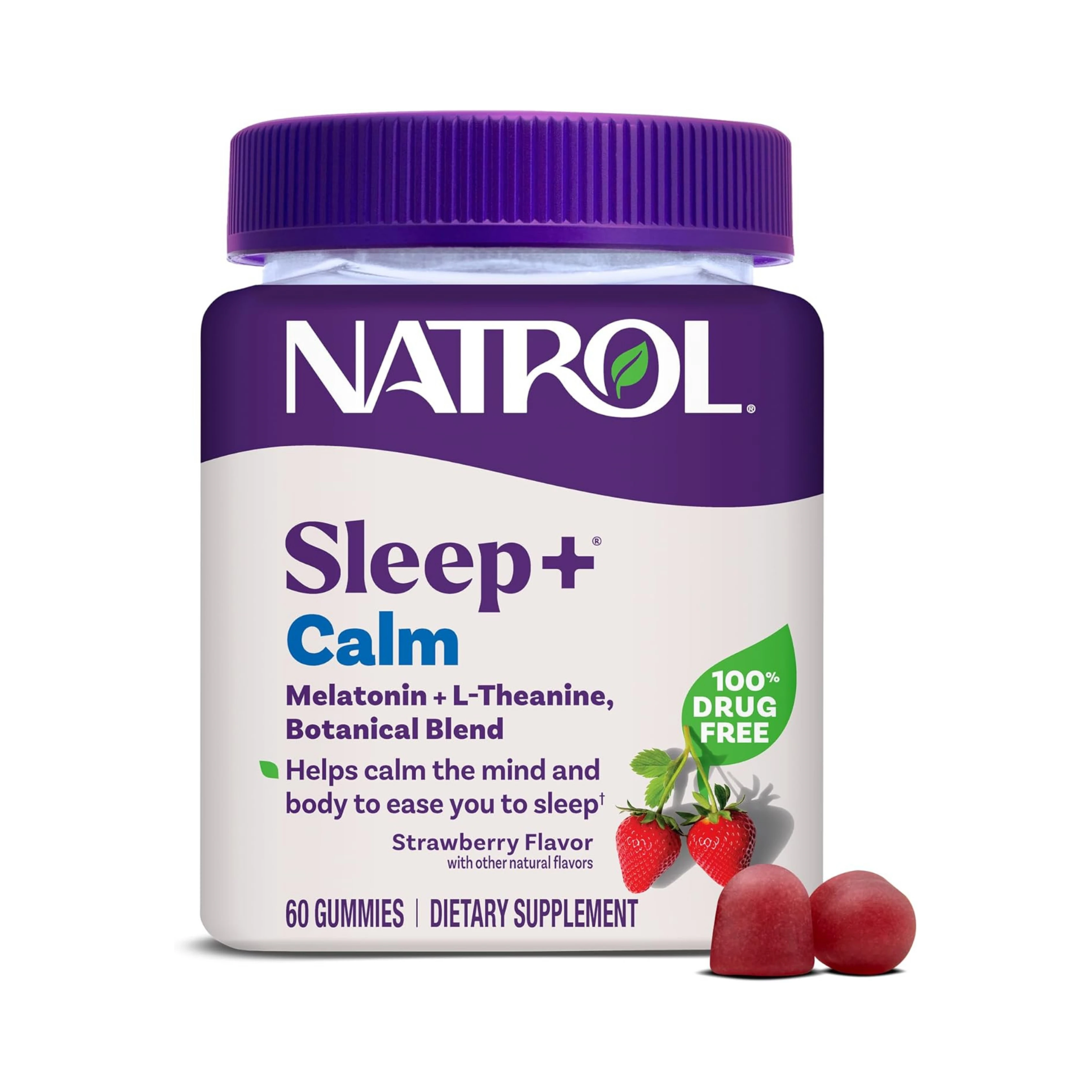 Natrol, Sleep+ Calm Melatonin, 60 Gummies