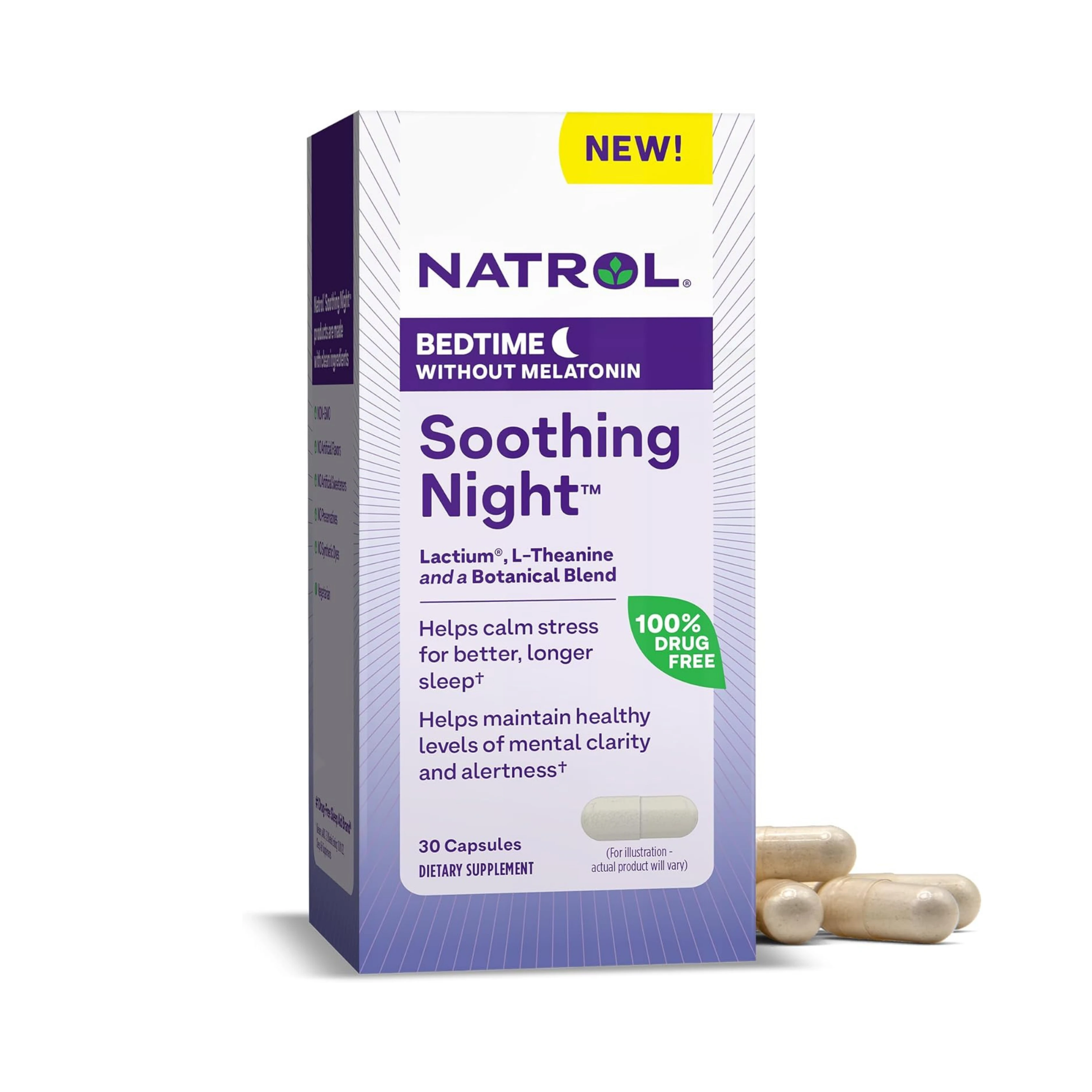 Natrol, Soothing Night, Bedtime Without Melatonin, 30 Capsules