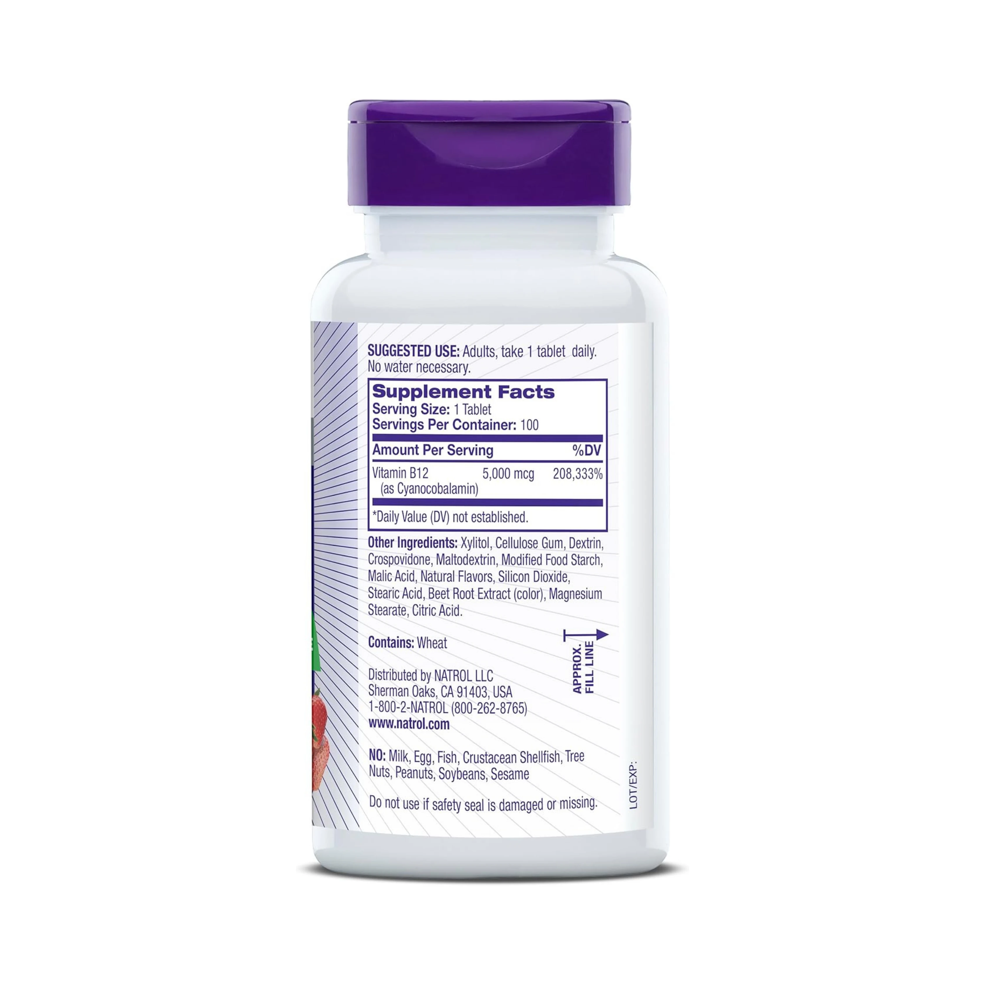 Natrol, Vitamin B12 5,000 mcg, Fast Dissolve, 100 Tablets