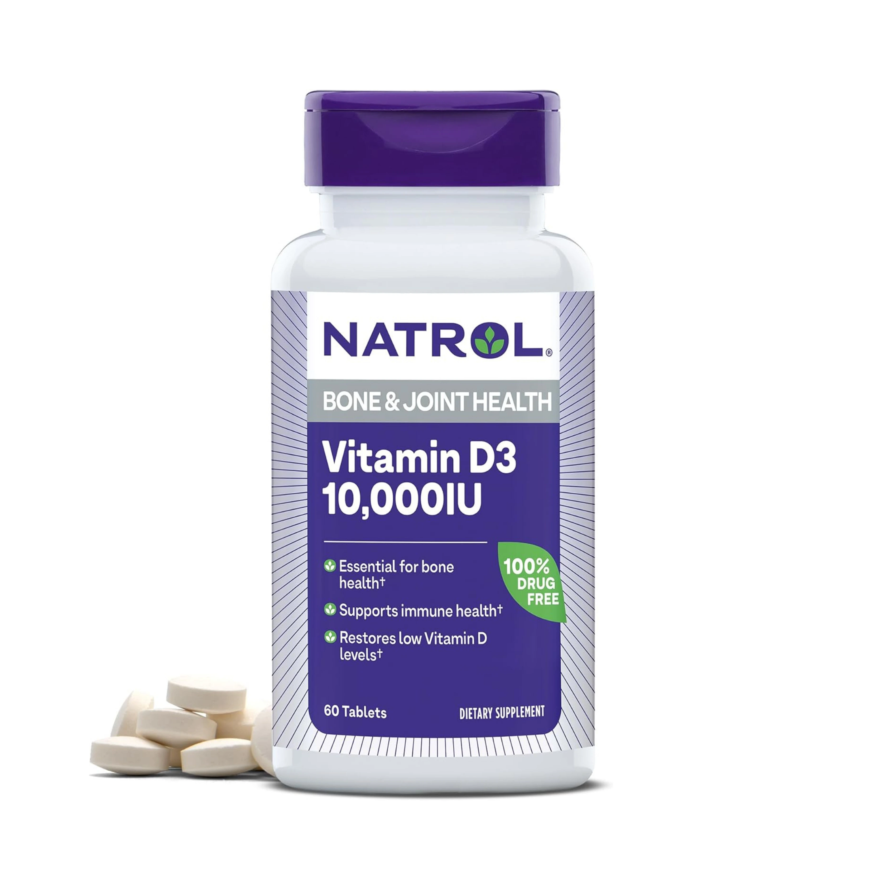 Natrol, Vitamin D3, 10,000 IU Tablets