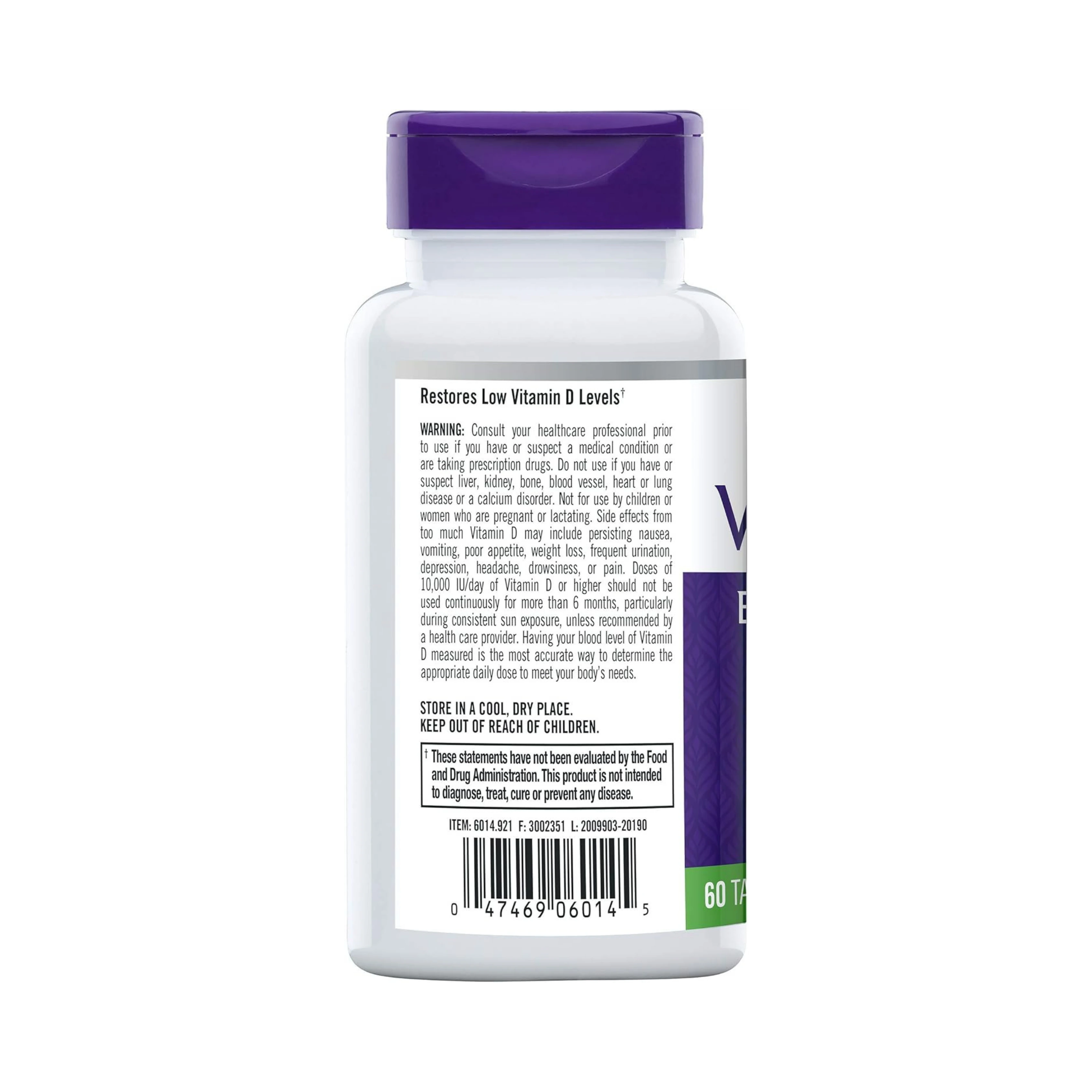 Natrol, Vitamin D3, 10,000 IU Tablets