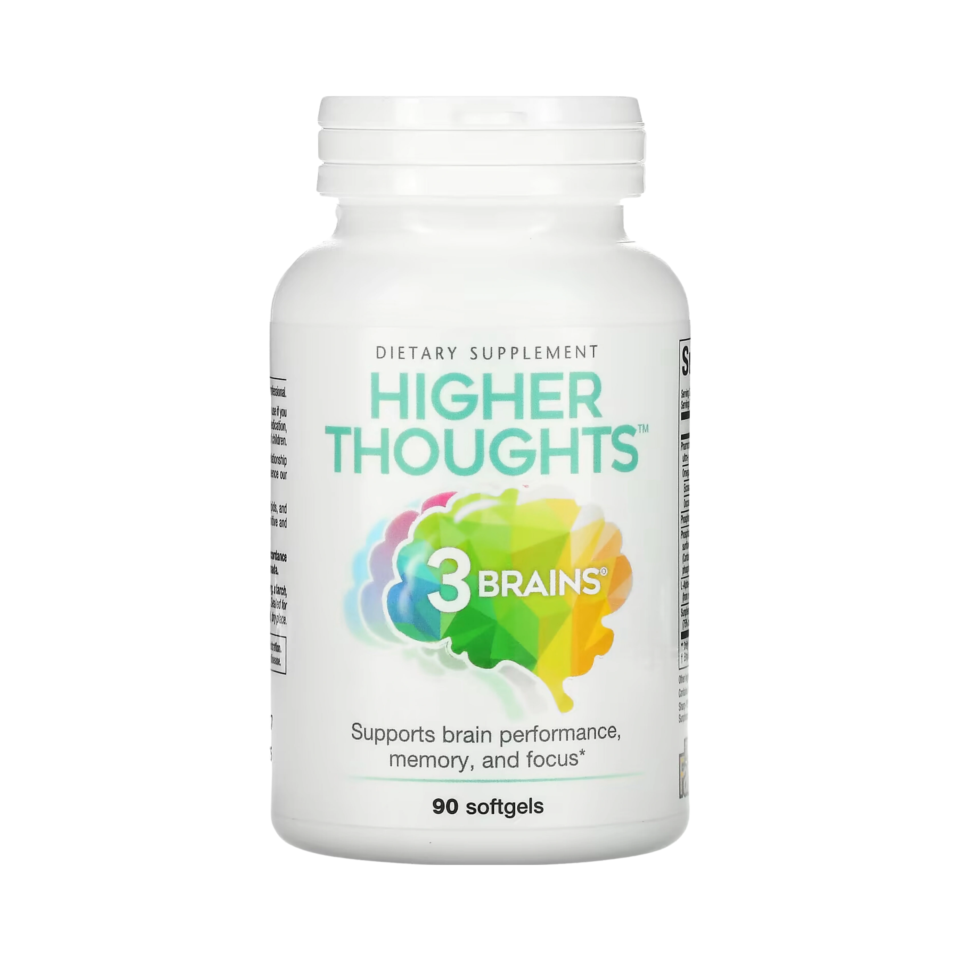 Natural Factors, 3 Brains, Higher Thoughts, 90 Softgels