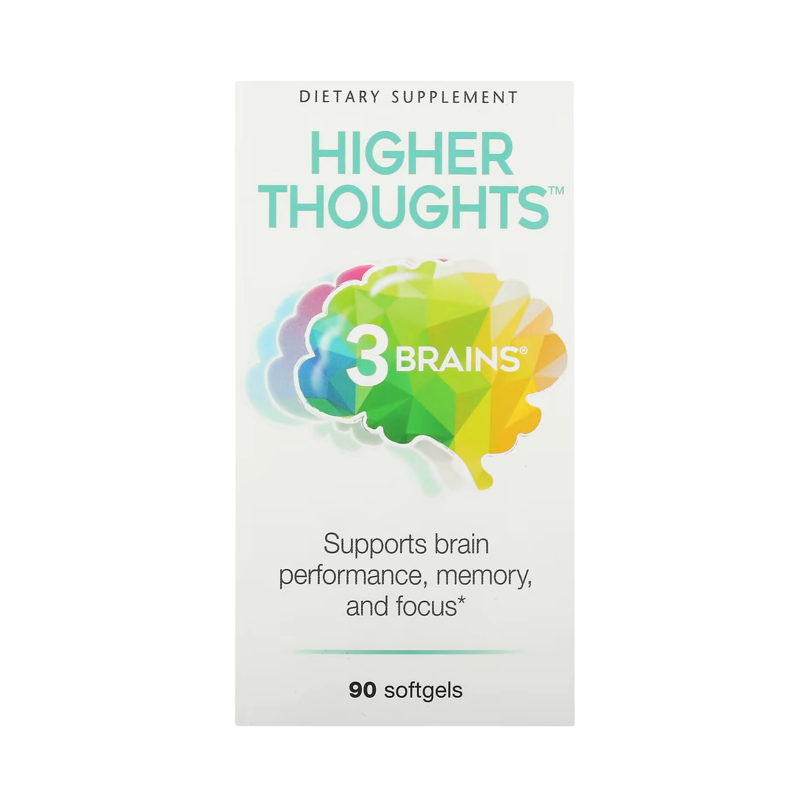 Natural Factors, 3 Brains, Higher Thoughts, 90 Softgels