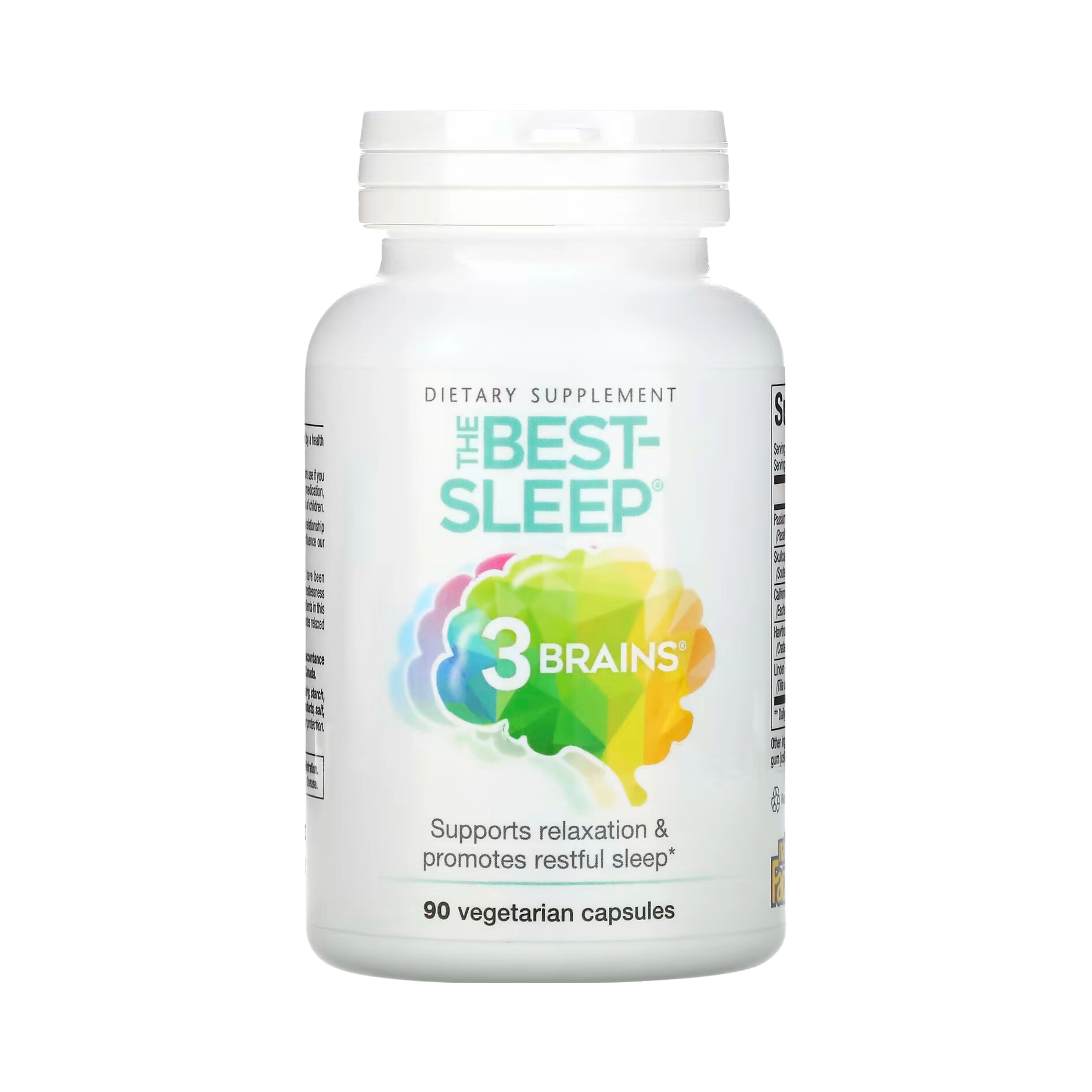 Natural Factors, 3 Brains, The Best-Sleep, 90 Vegetarian Capsules