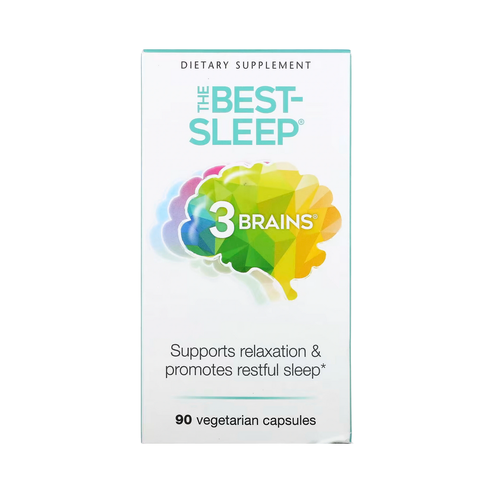 Natural Factors, 3 Brains, The Best-Sleep, 90 Vegetarian Capsules