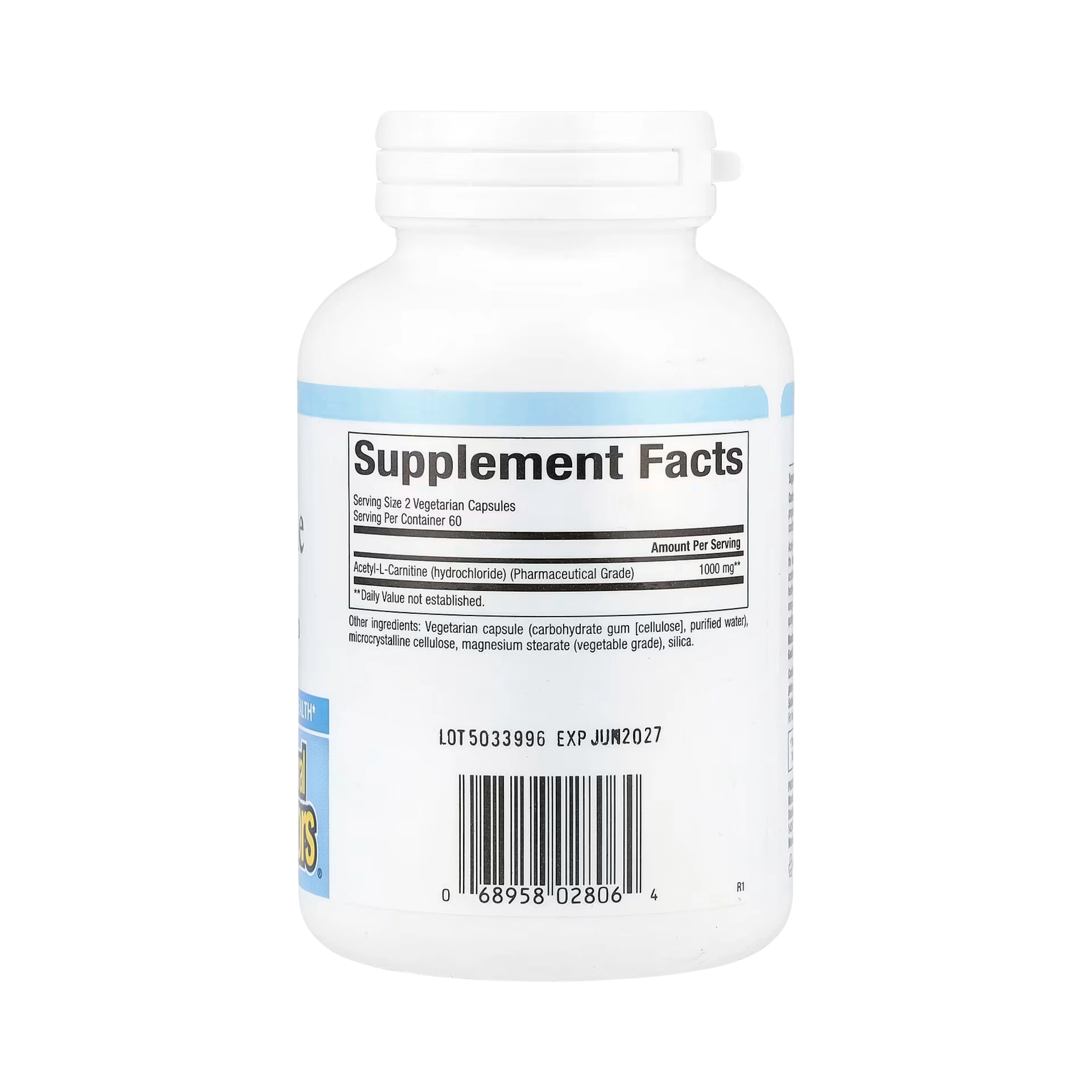 Natural Factors, Acetyl-L-Carnitine, 500 Mg, 120 Vegetarian Capsules