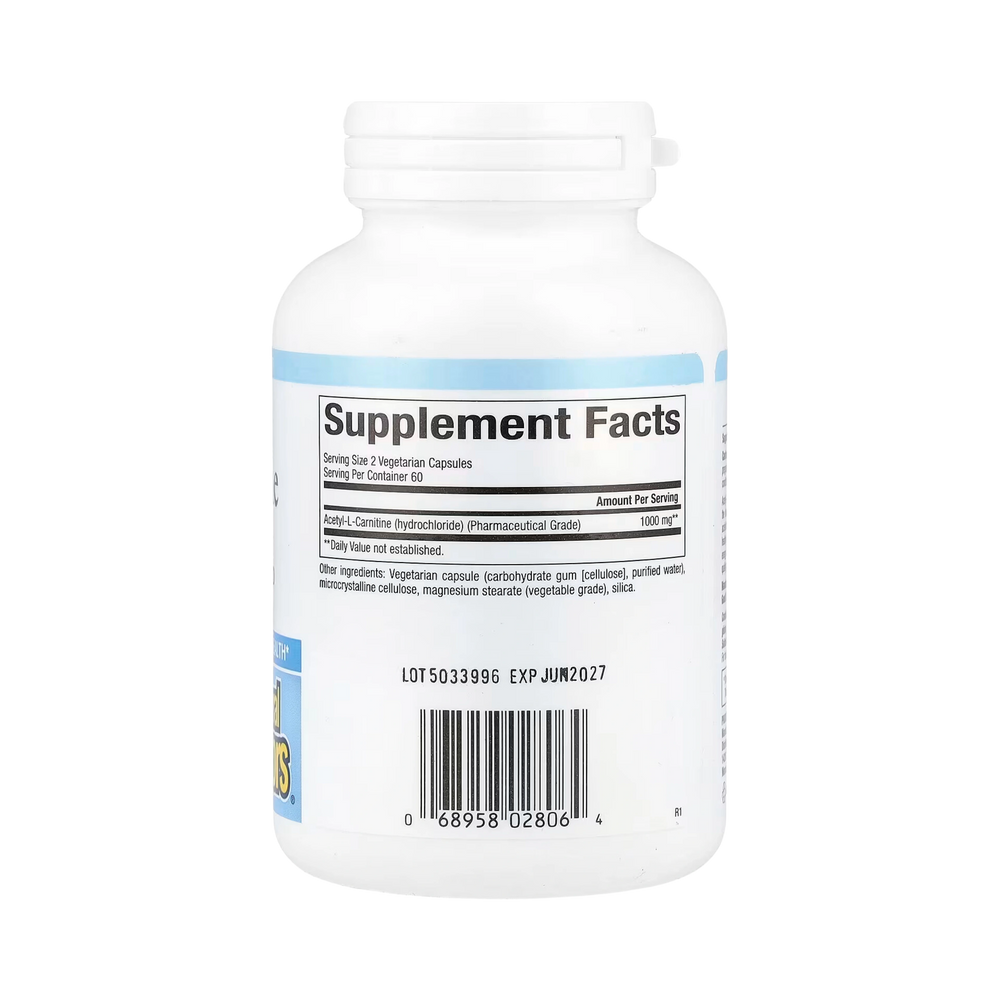 Natural Factors, Acetyl-L-Carnitine, 500 Mg, 120 Vegetarian Capsules