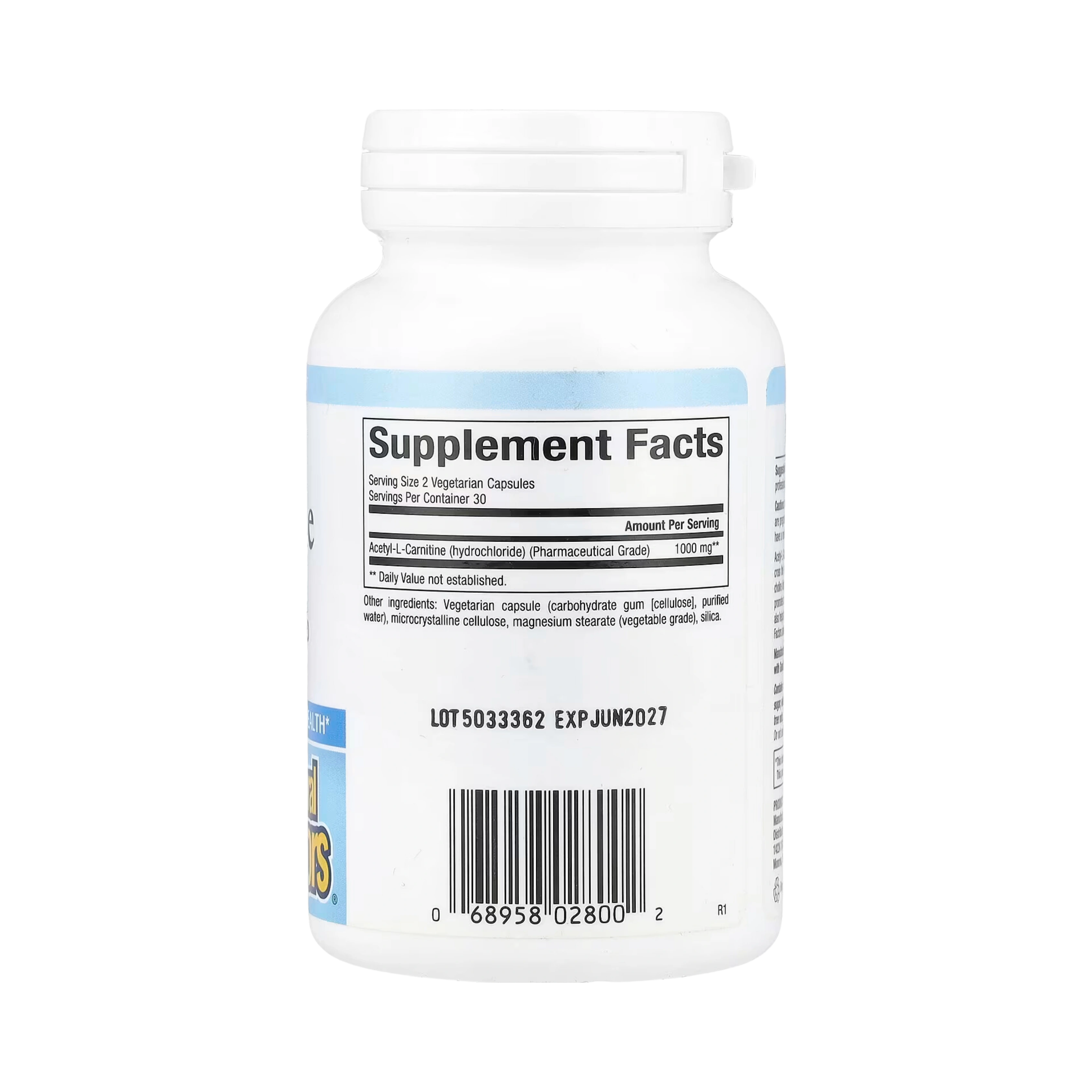 Natural Factors, Acetyl-L-Carnitine, 500 Mg, 60 Vegetarian Capsules