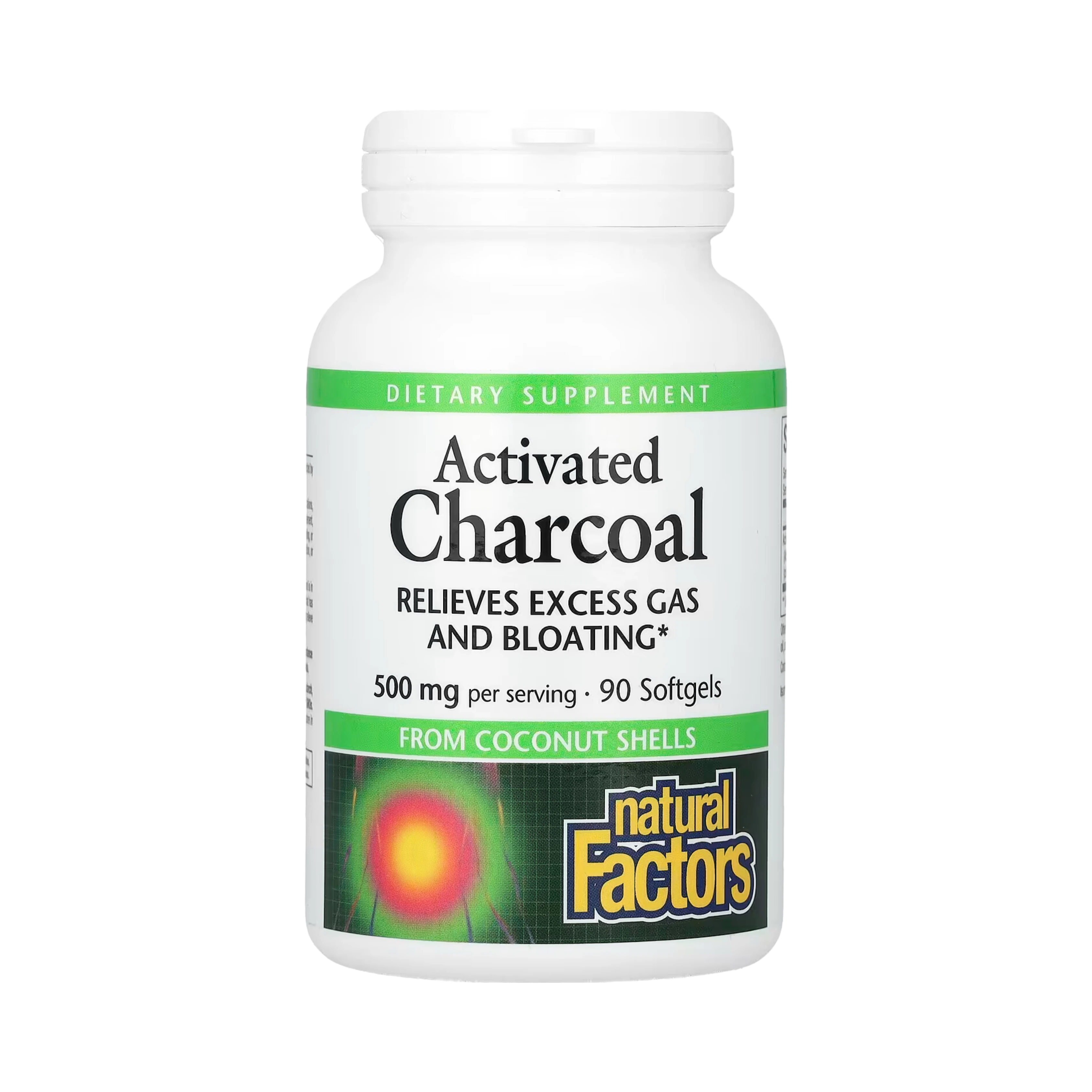 Natural Factors, Activated Charcoal, 500 Mg, 90 Softgels