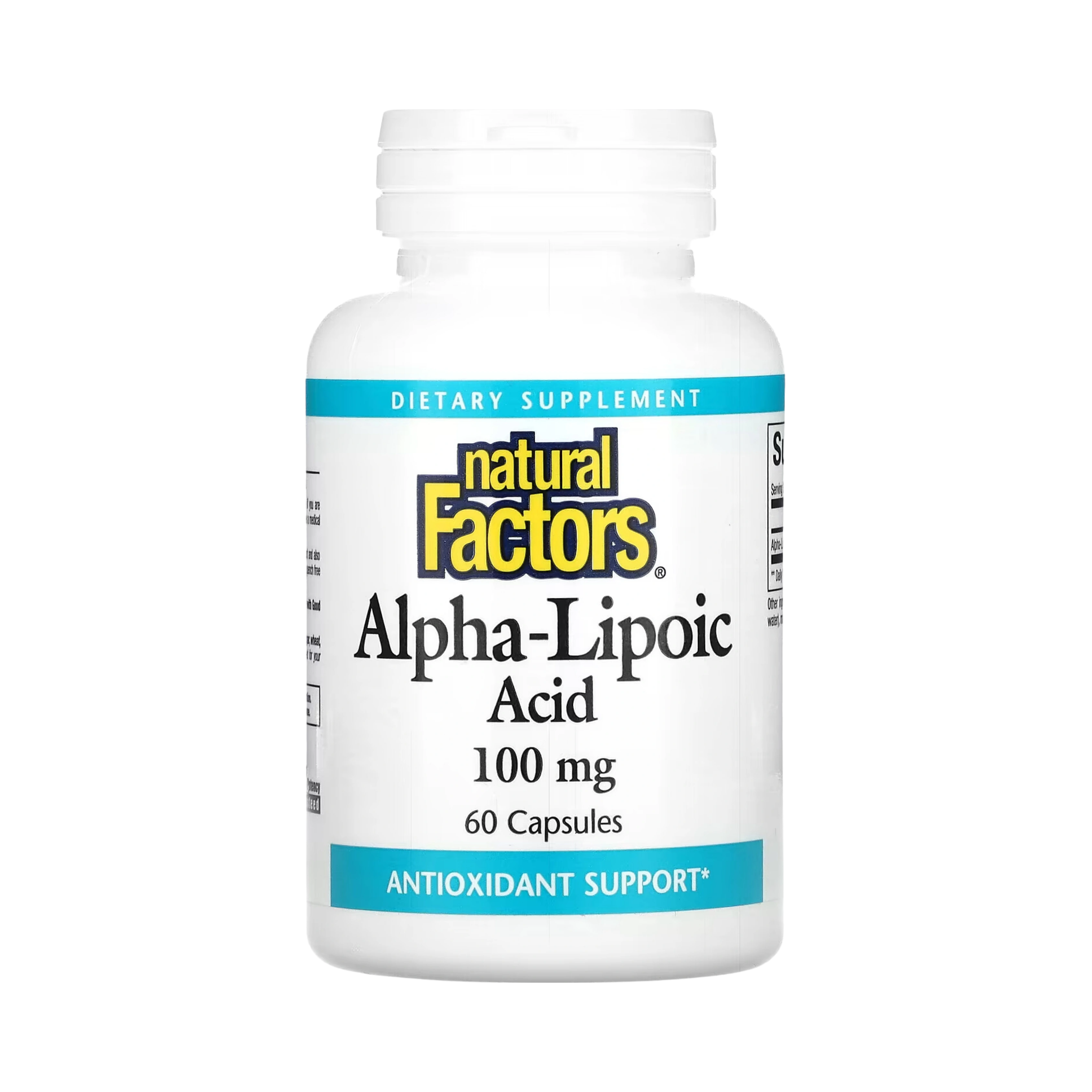 Natural Factors, Alpha-Lipoic Acid, 100 Mg, 60 Capsules