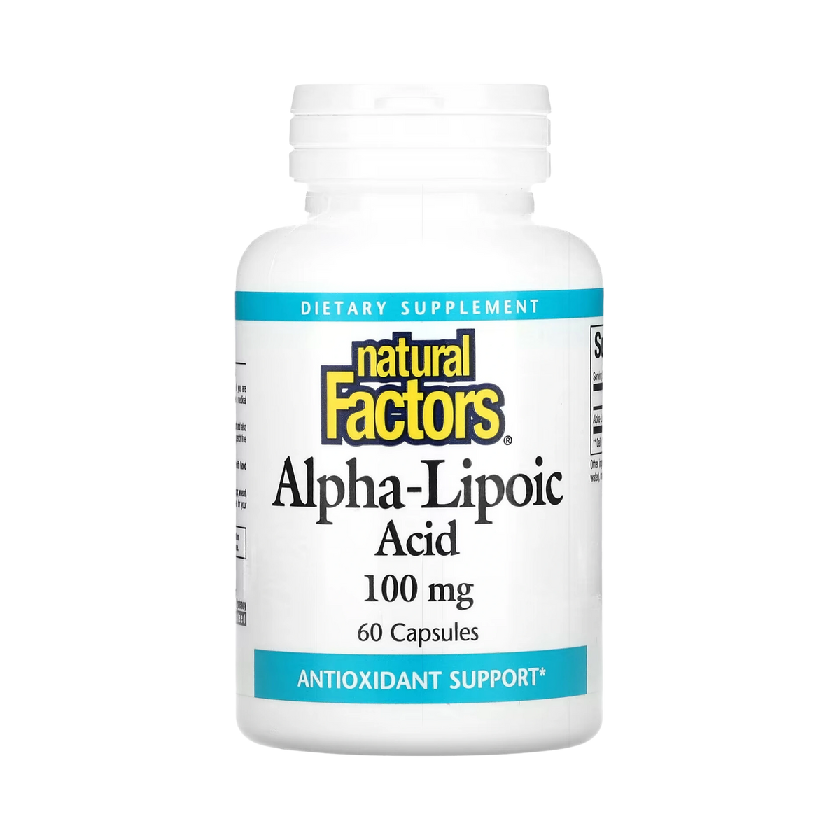 Natural Factors, Alpha-Lipoic Acid, 100 Mg, 60 Capsules