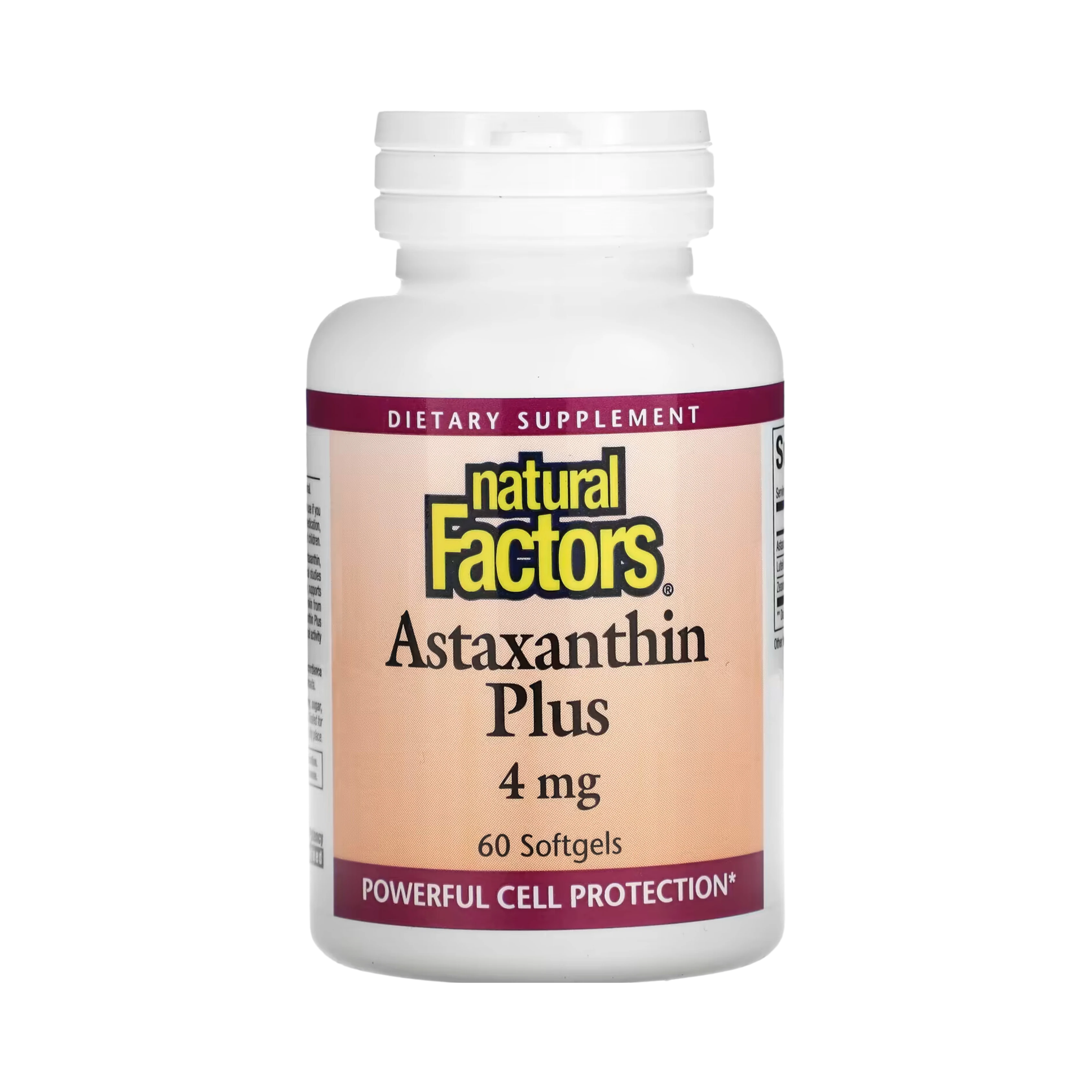 Natural Factors, Astaxanthin Plus, 4 Mg, 60 Softgels