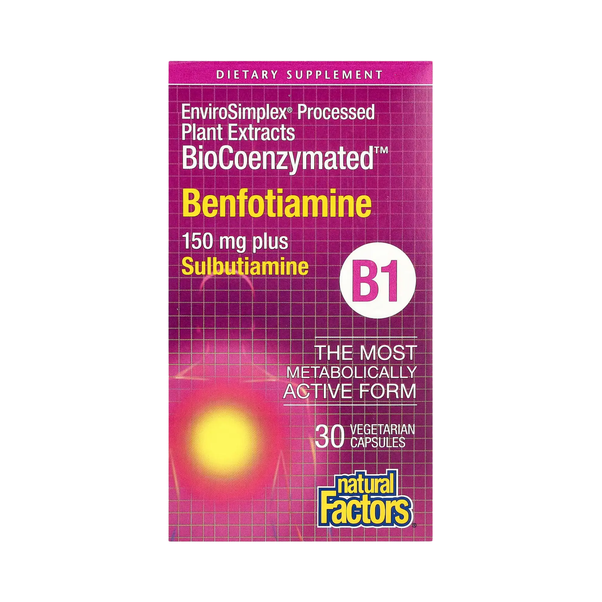 Natural Factors, Benfotiamine Plus Sulbutiamine, 30 Vegetarian Capsules