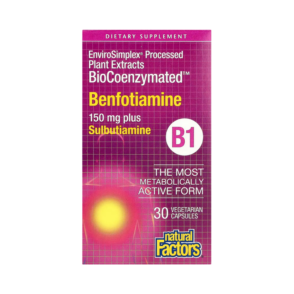 Natural Factors, Benfotiamine Plus Sulbutiamine, 30 Vegetarian Capsules