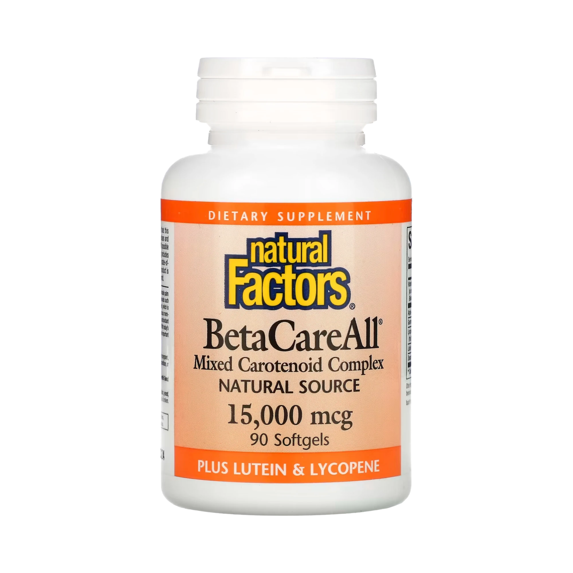 Natural Factors, BetaCareAll, 15,000 Mcg, 90 Softgels