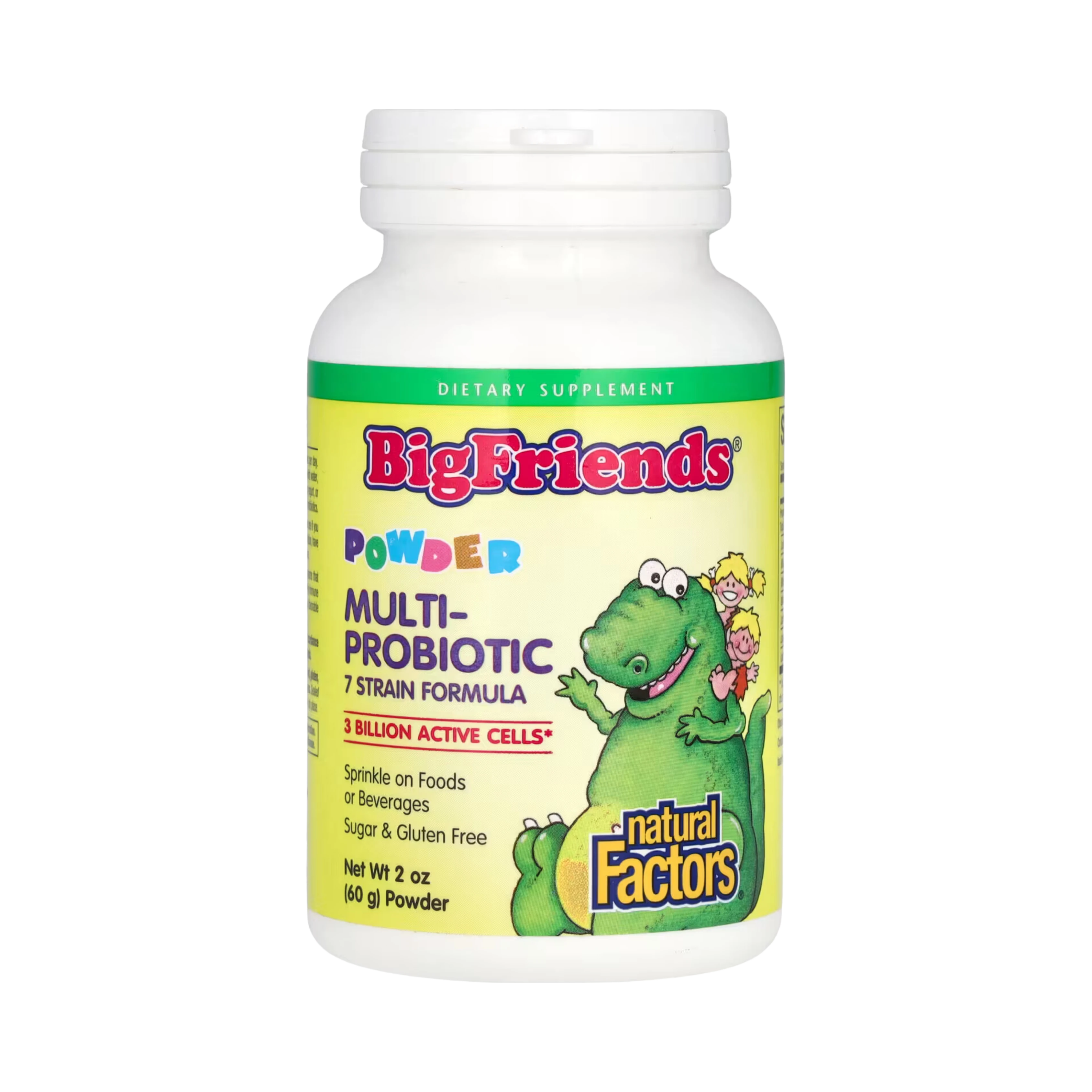 Natural Factors, BigFriends, Multi-Probiotic Powder, 3 Billion CFU, 2 Oz