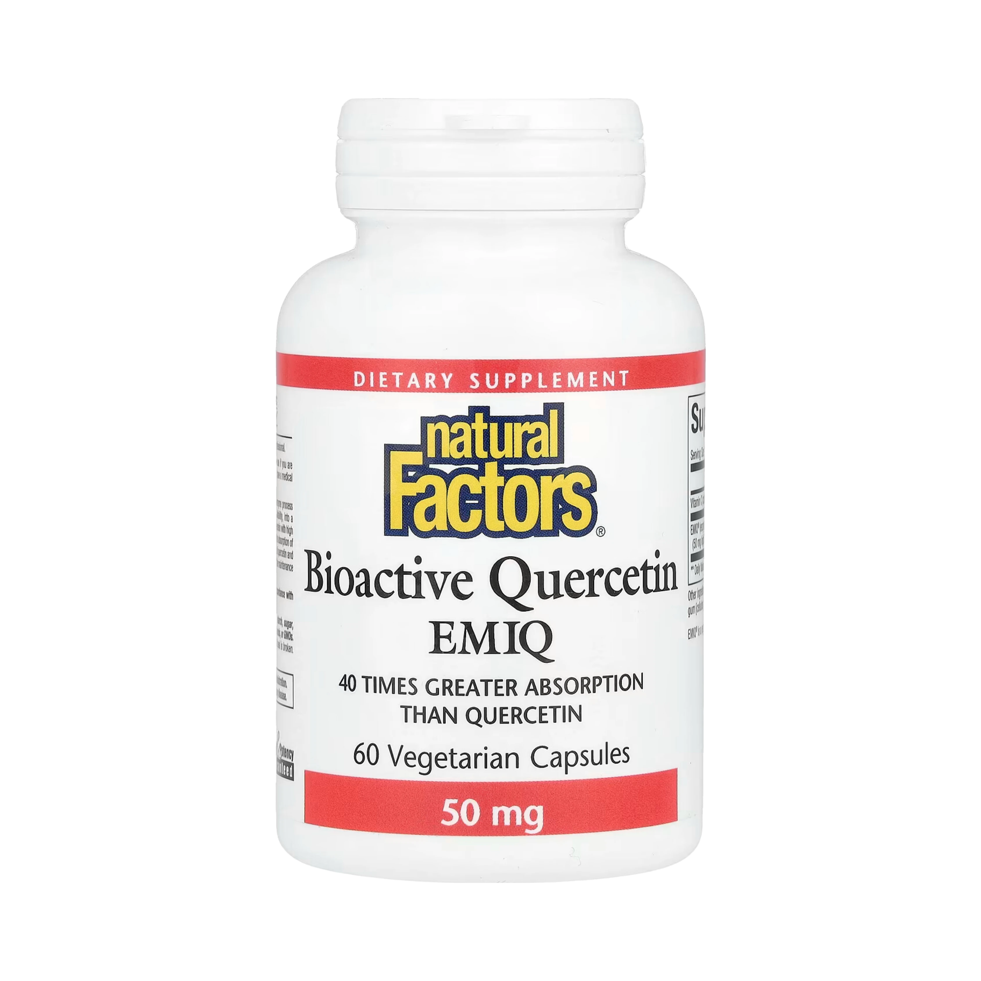 Natural Factors, Bioactive Quercetin EMIQ, 60 Vegetarian Capsules