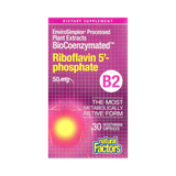 Natural Factors, BioCoenzymated, B2, Riboflavin 5', Phosphate, 50 Mg, 30 Vegetarian Capsules