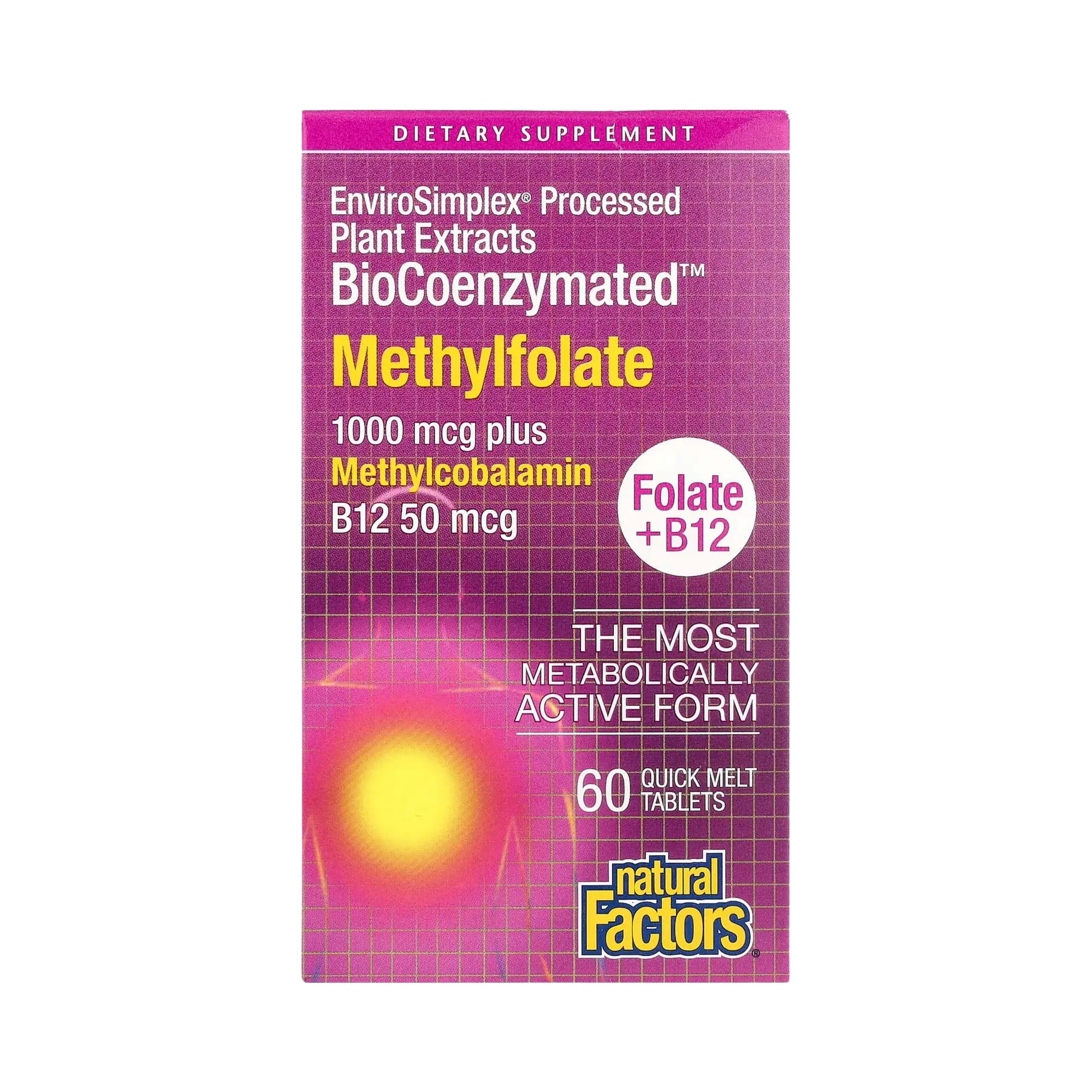 Natural Factors, BioCoenzymated, Methylfolate, 1,000 mcg, 60 Quick Melt Tablets