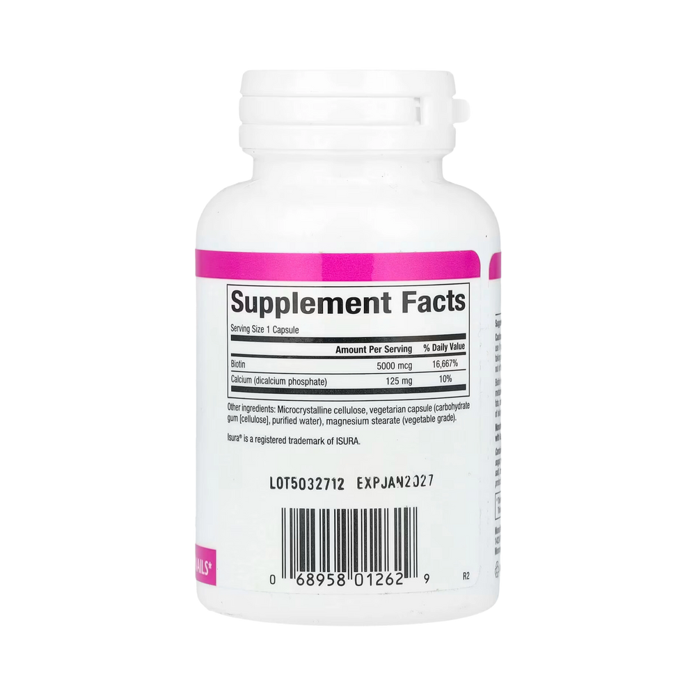 Natural Factors, Biotin, 5,000 Mcg, 60 Vegetarian Capsules