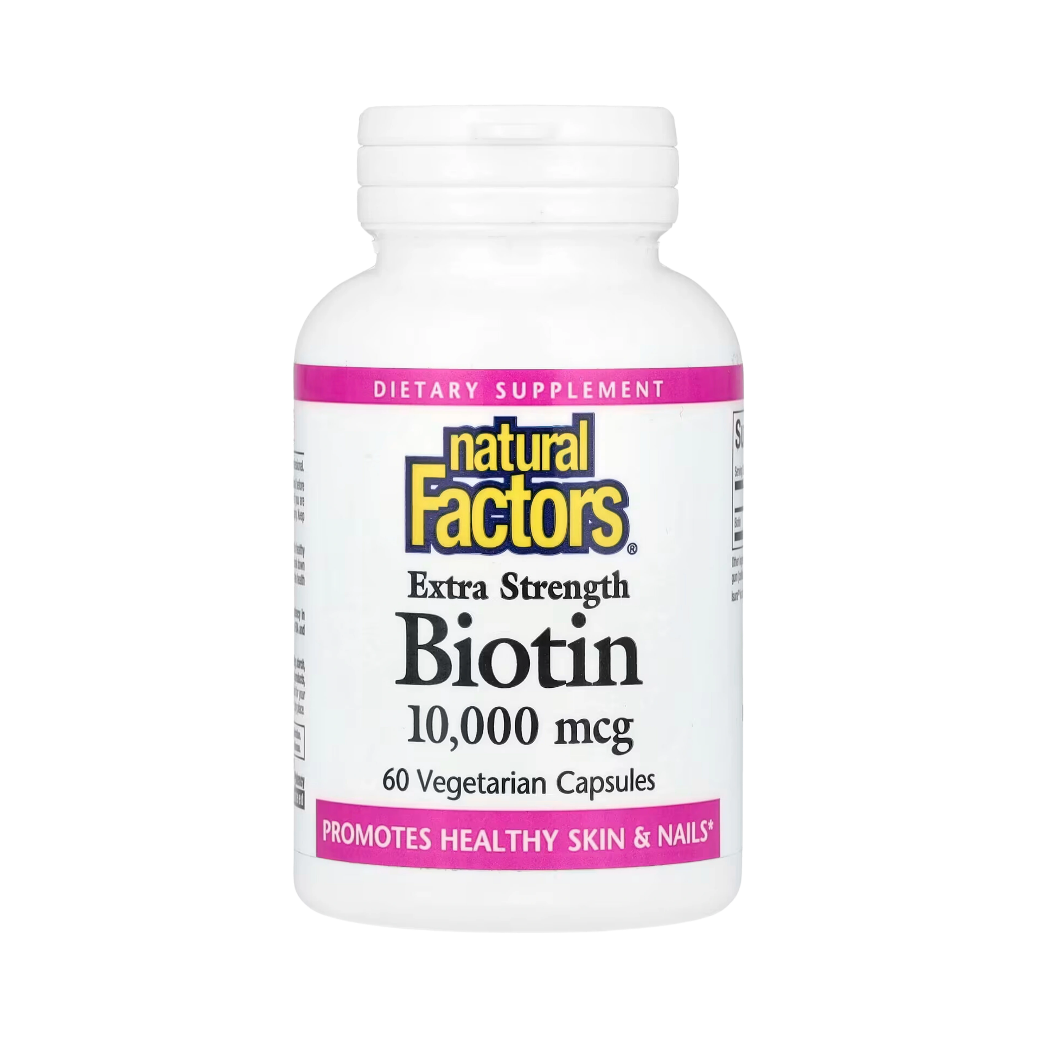 Natural Factors, Biotin, Extra Strength, 10,000 Mcg, 60 Vegetarian Capsules