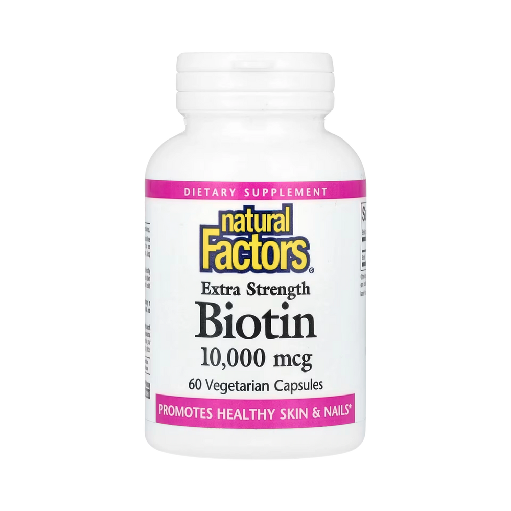 Natural Factors, Biotin, Extra Strength, 10,000 Mcg, 60 Vegetarian Capsules