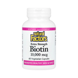 Natural Factors, Biotin, Extra Strength, 10,000 Mcg, 60 Vegetarian Capsules