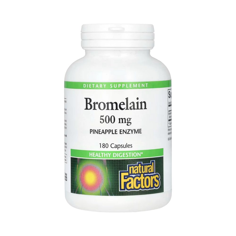 Natural Factors, Bromelain, 500 Mg, 180 Capsules