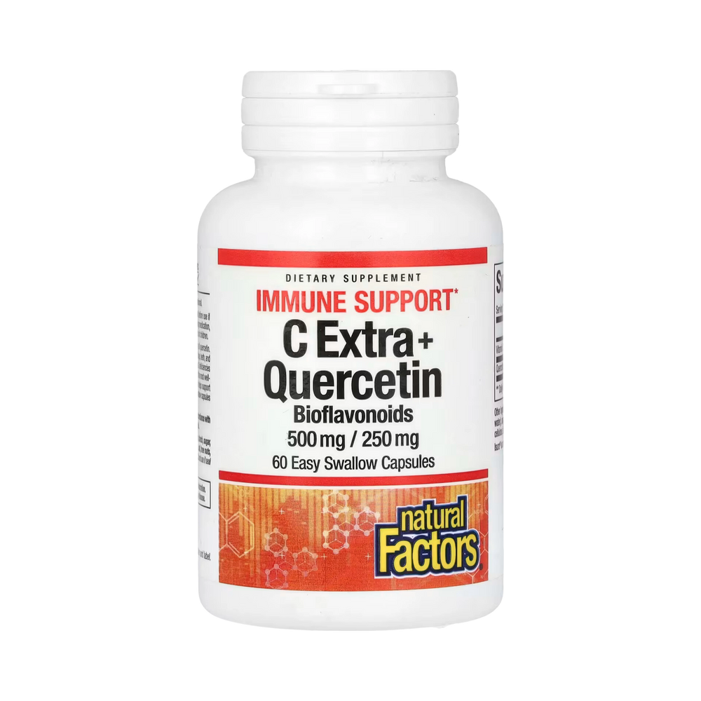 Natural Factors, C Extra + Quercetin, 500 mg/ 250 mg, 60 Easy Swallow Capsules