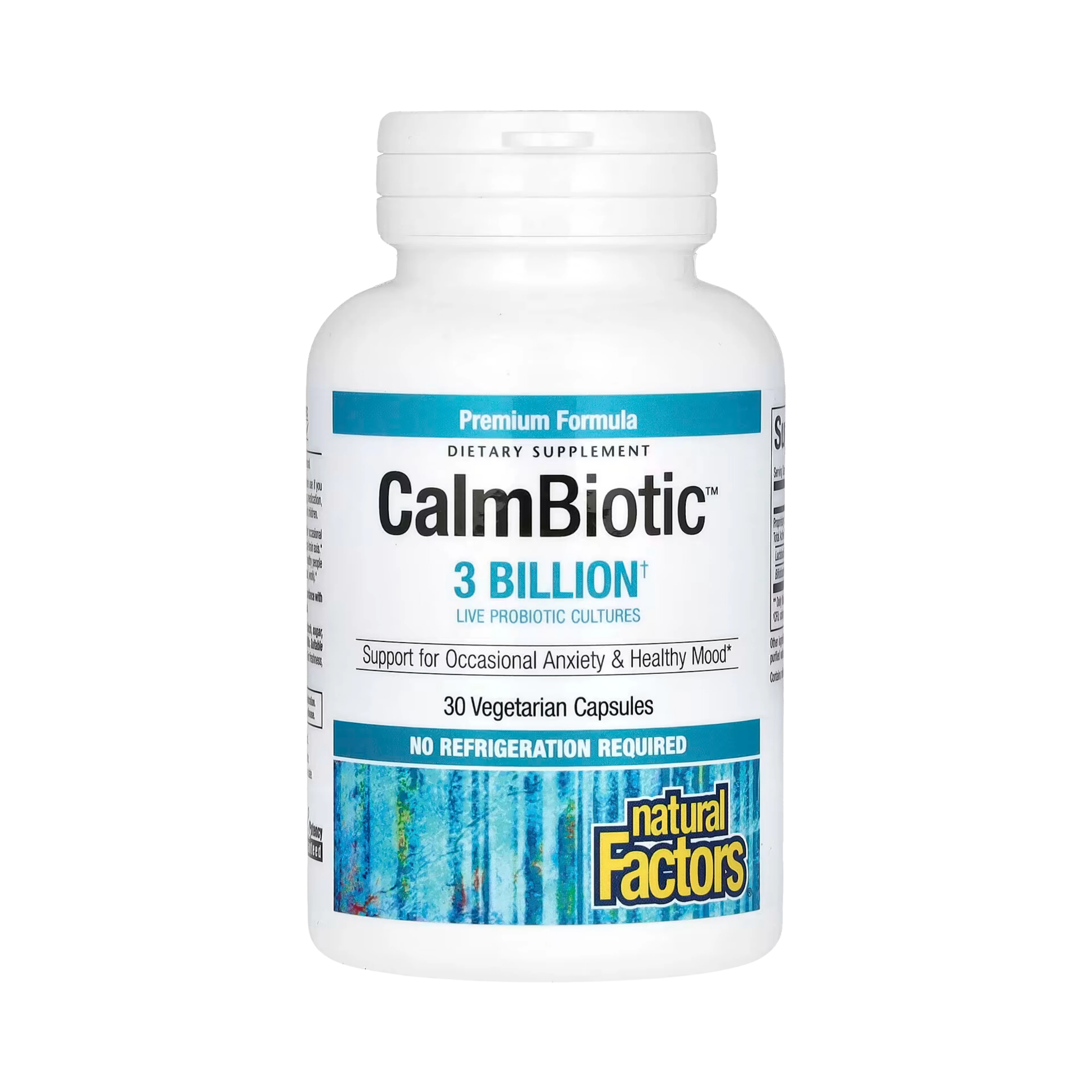 Natural Factors, Calm Biotic, 3 Billion, 30 Vegetarian Capsules