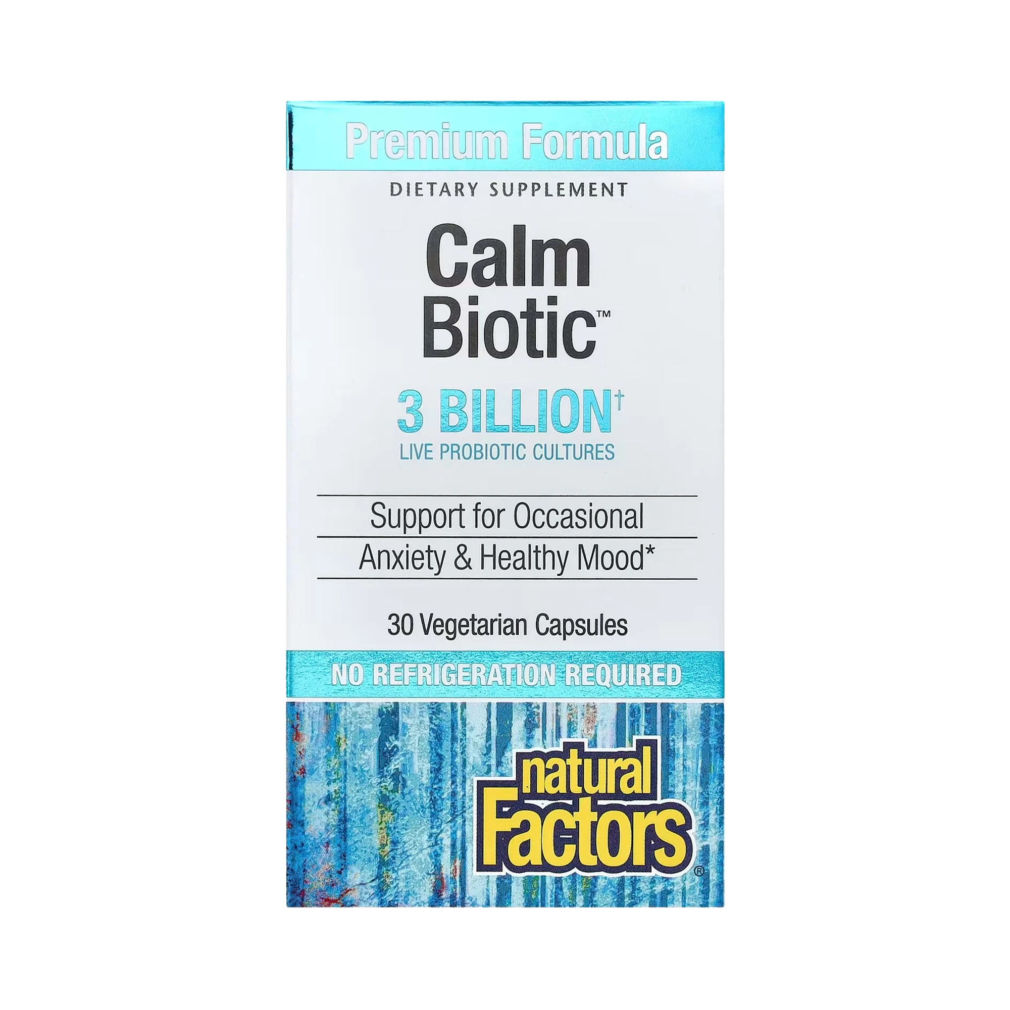 Natural Factors, Calm Biotic, 3 Billion, 30 Vegetarian Capsules
