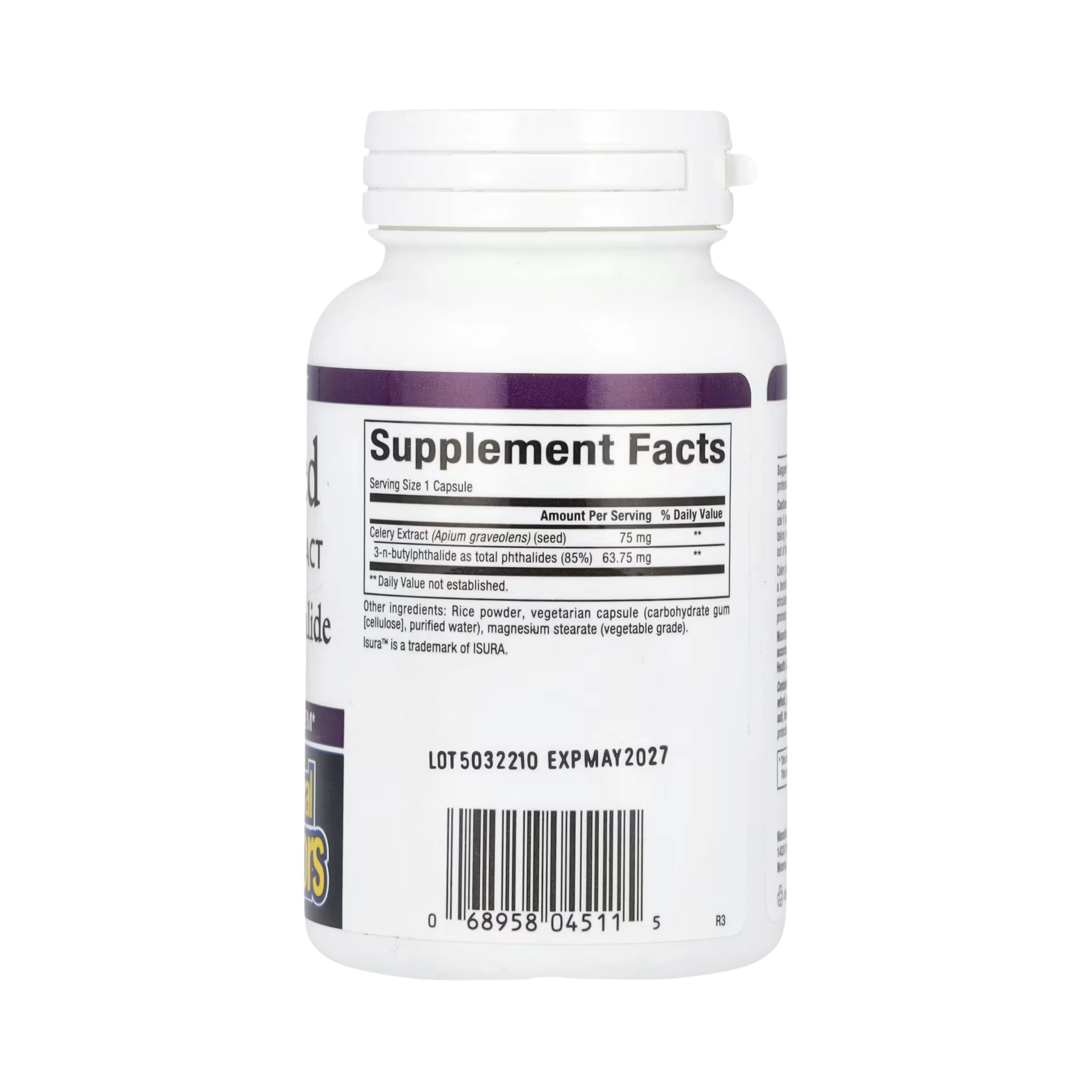 Natural Factors, Celery Seed, Standardized Extract, 120 Vegetarian Capsules