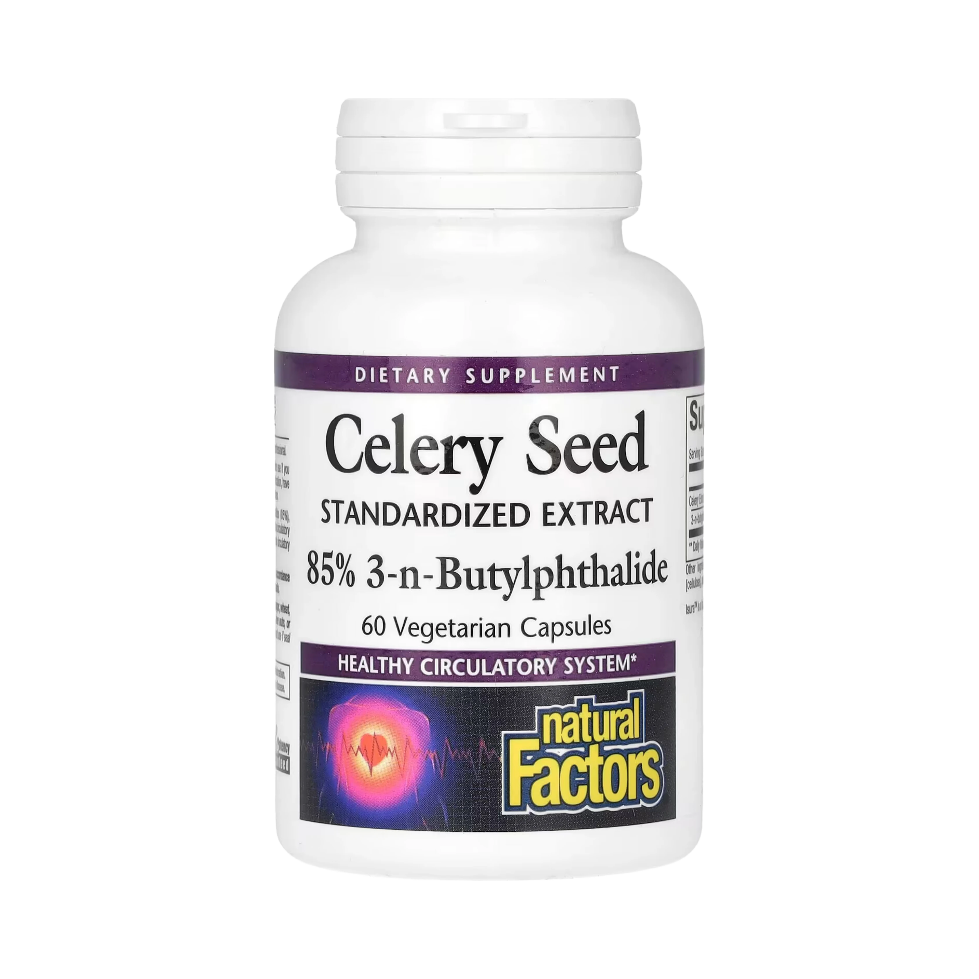 Natural Factors, Celery Seed, Standardized Extract, 60 Vegetarian Capsules
