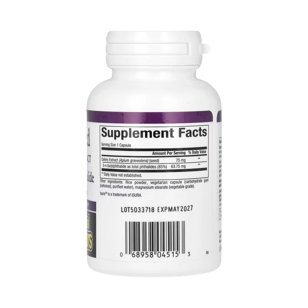 Natural Factors, Celery Seed, Standardized Extract, 60 Vegetarian Capsules