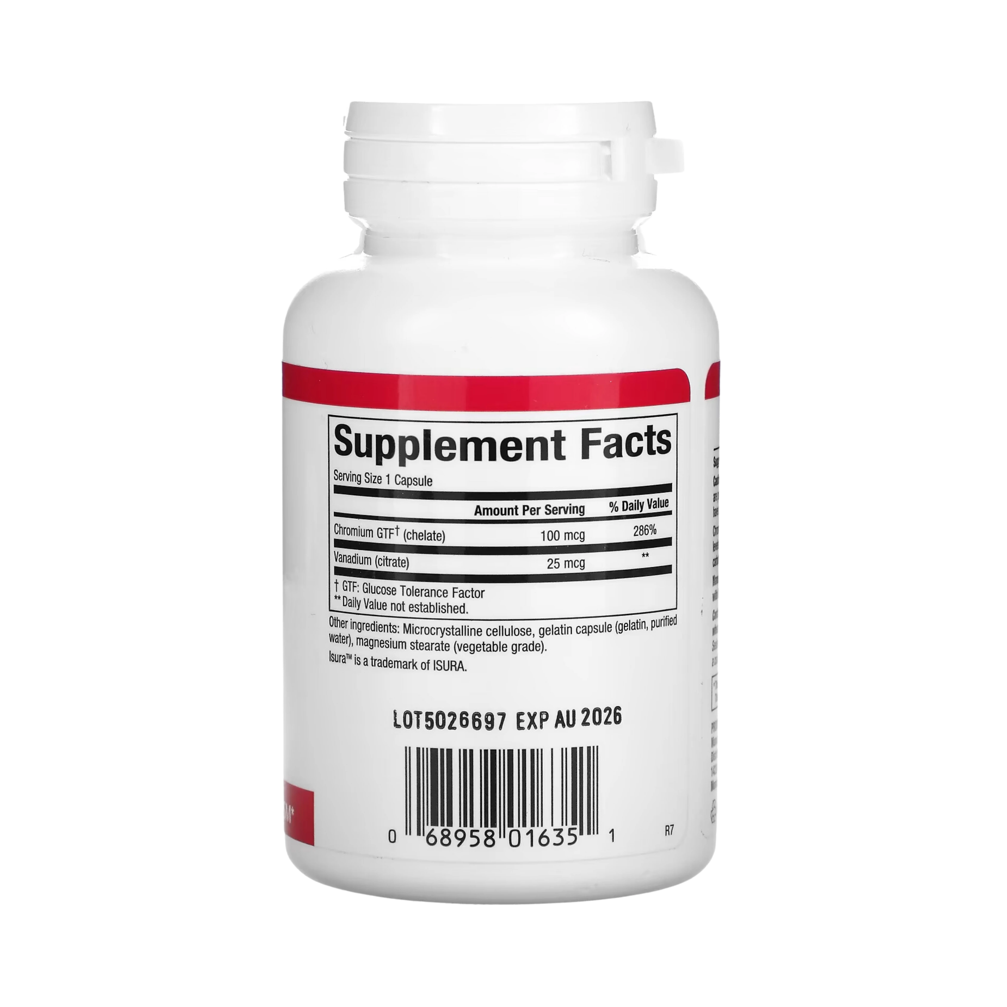 Natural Factors, Chromium & Vanadium, 125 Mcg, 90 Capsules