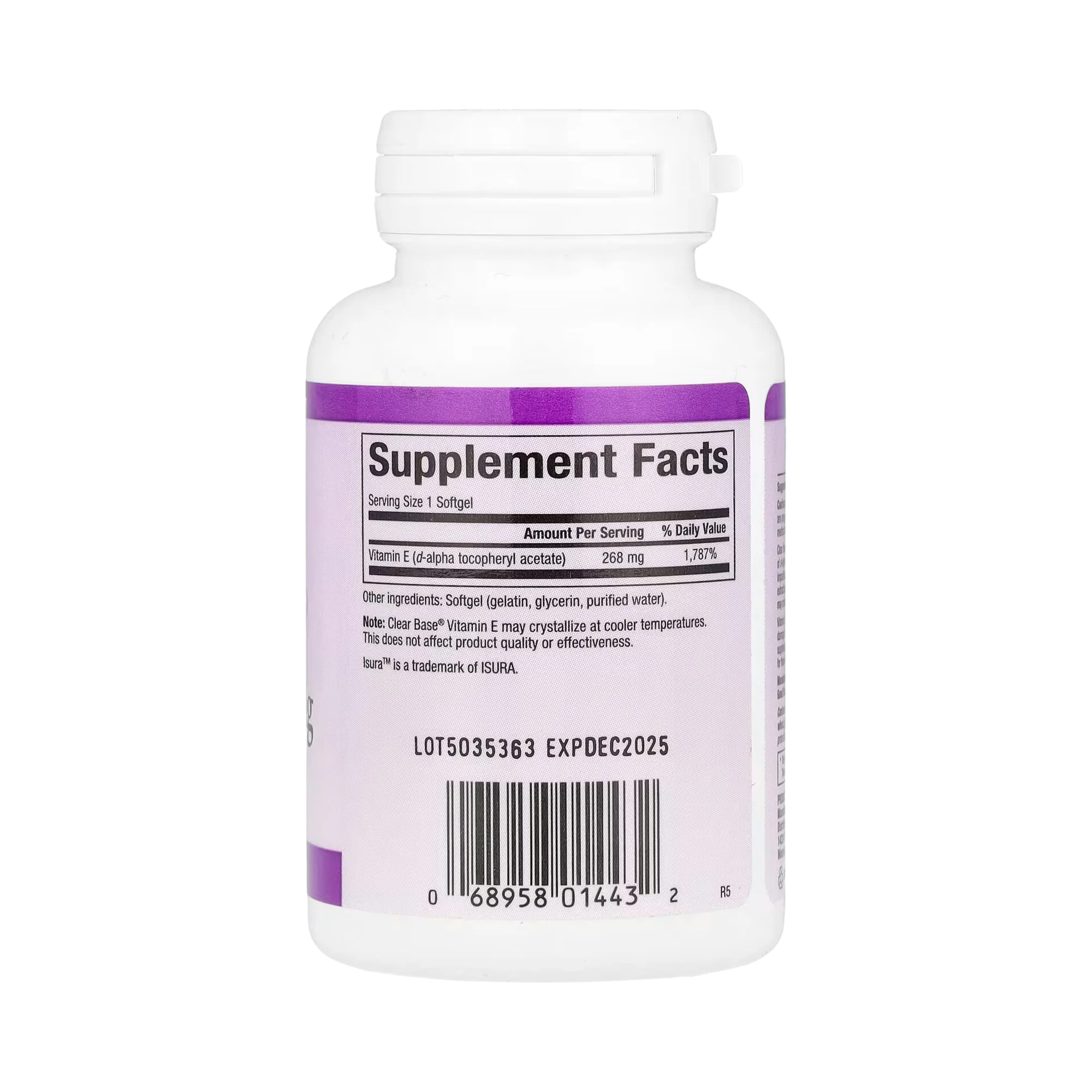 Natural Factors, Clear Base Vitamin E, 268 mg (400 IU), 60 Softgels